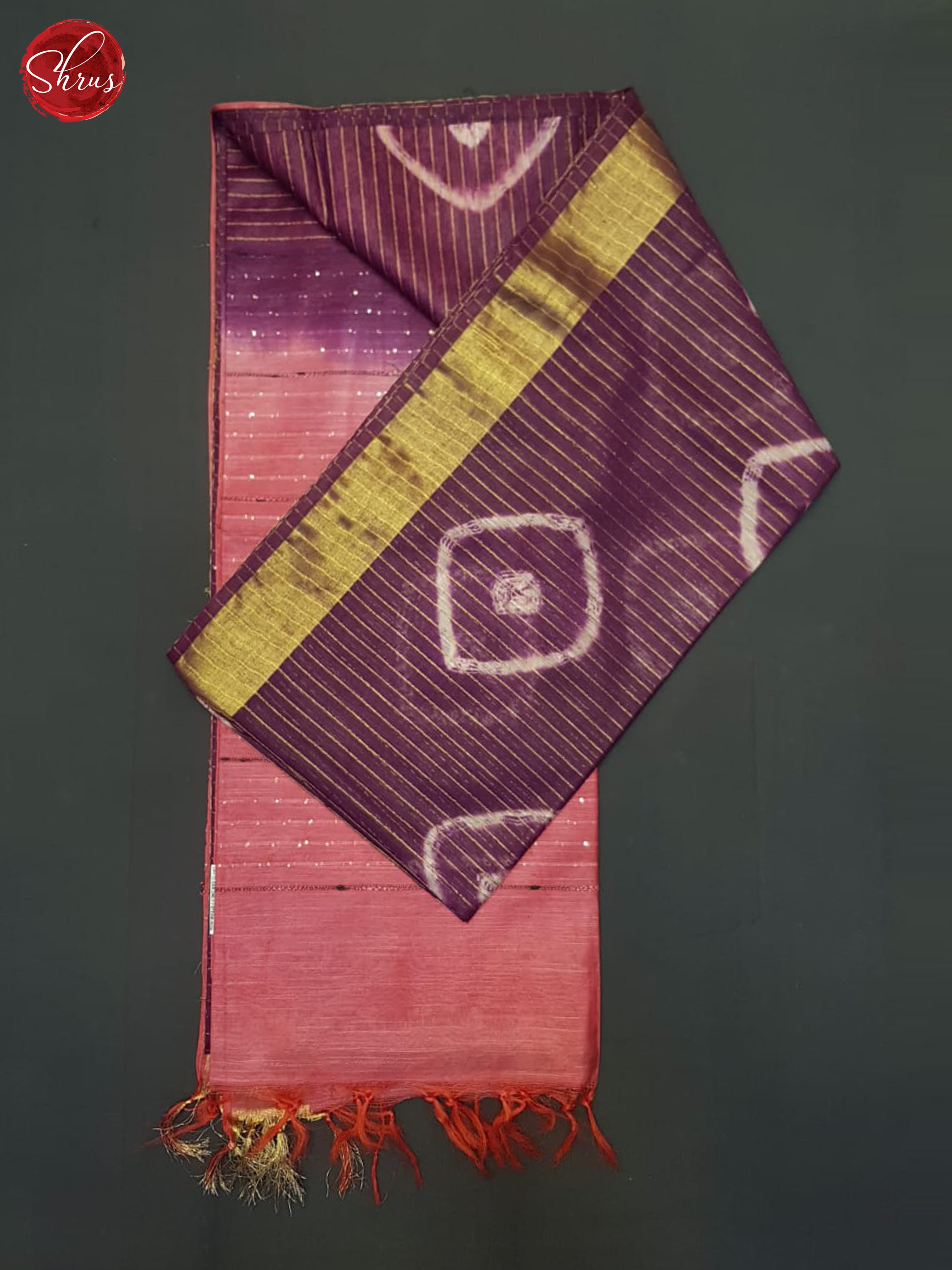 Wine And Pink- Shibori Saree - Shop on ShrusEternity.com