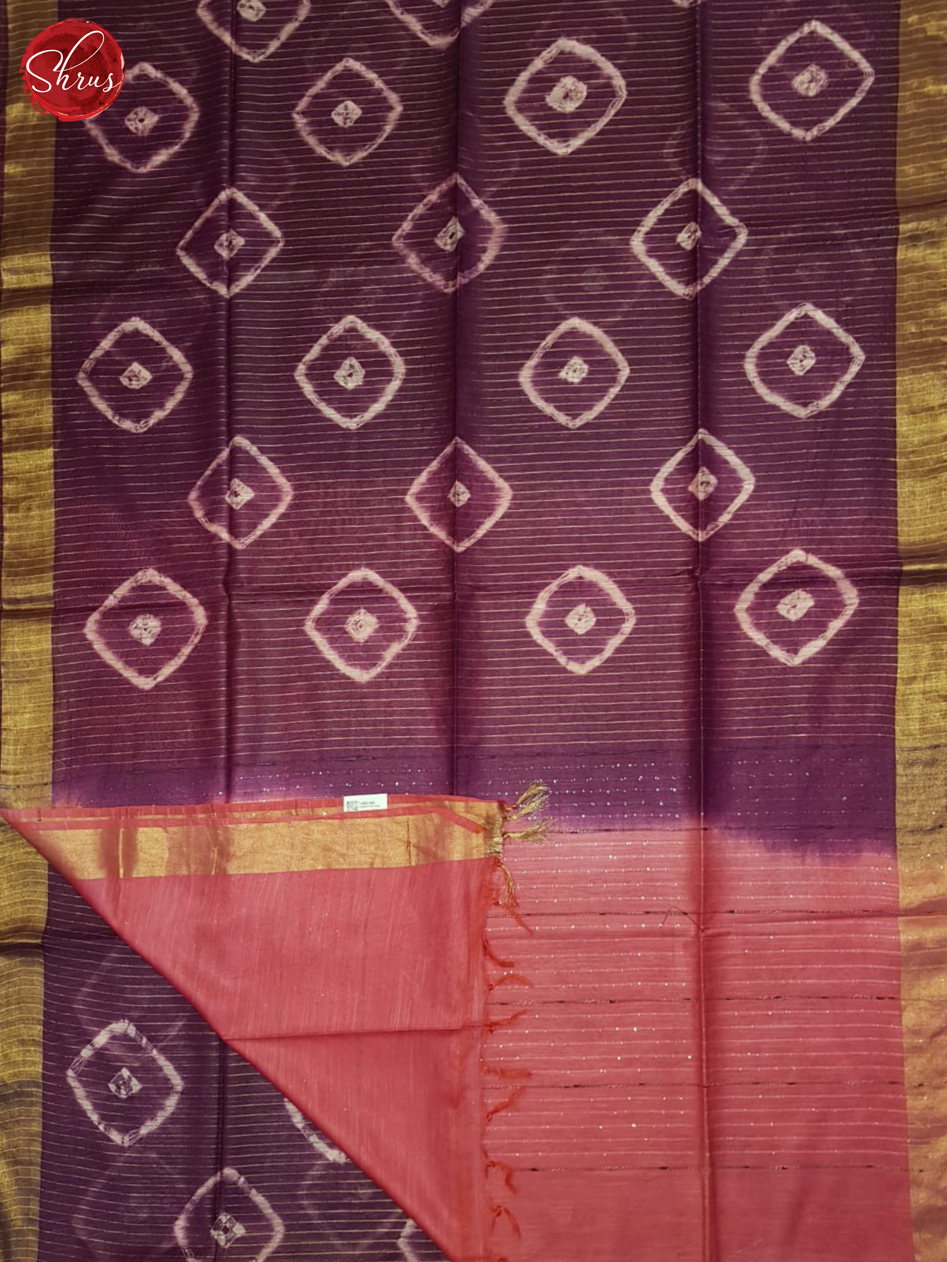 Wine And Pink- Shibori Saree - Shop on ShrusEternity.com