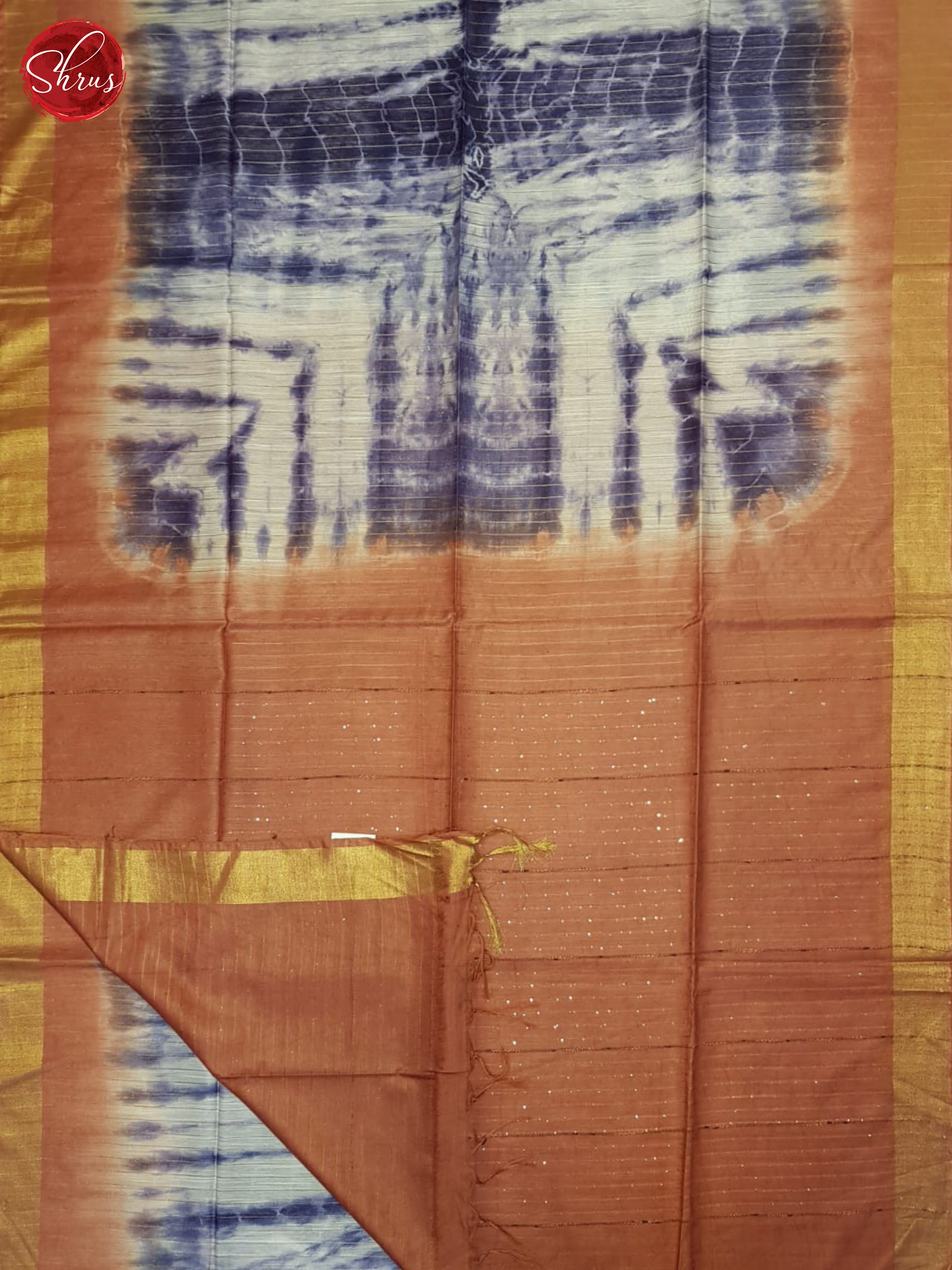 Cream And Brown- Shibori Saree - Shop on ShrusEternity.com