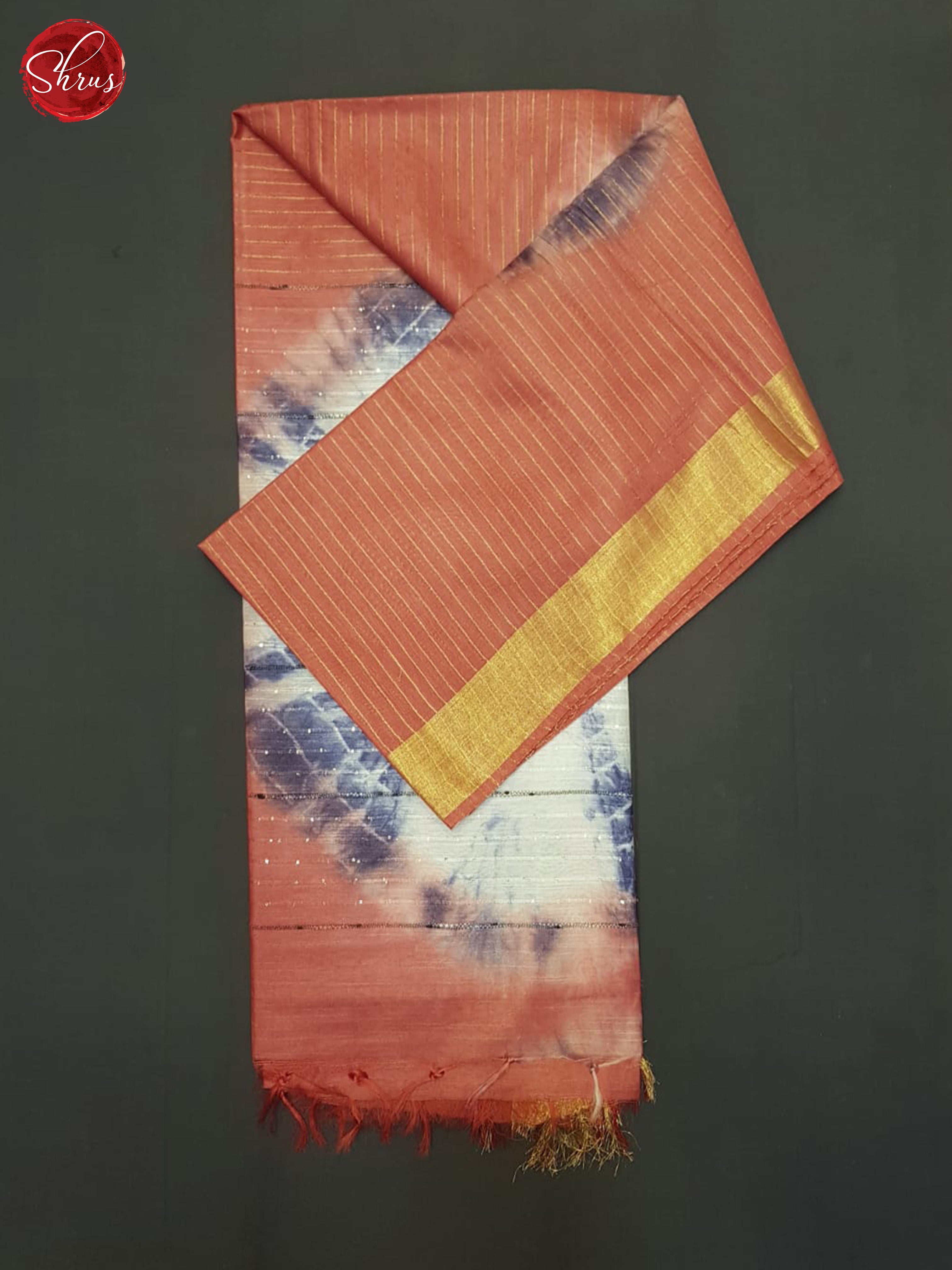 Pink And Cream- Shibori Saree - Shop on ShrusEternity.com
