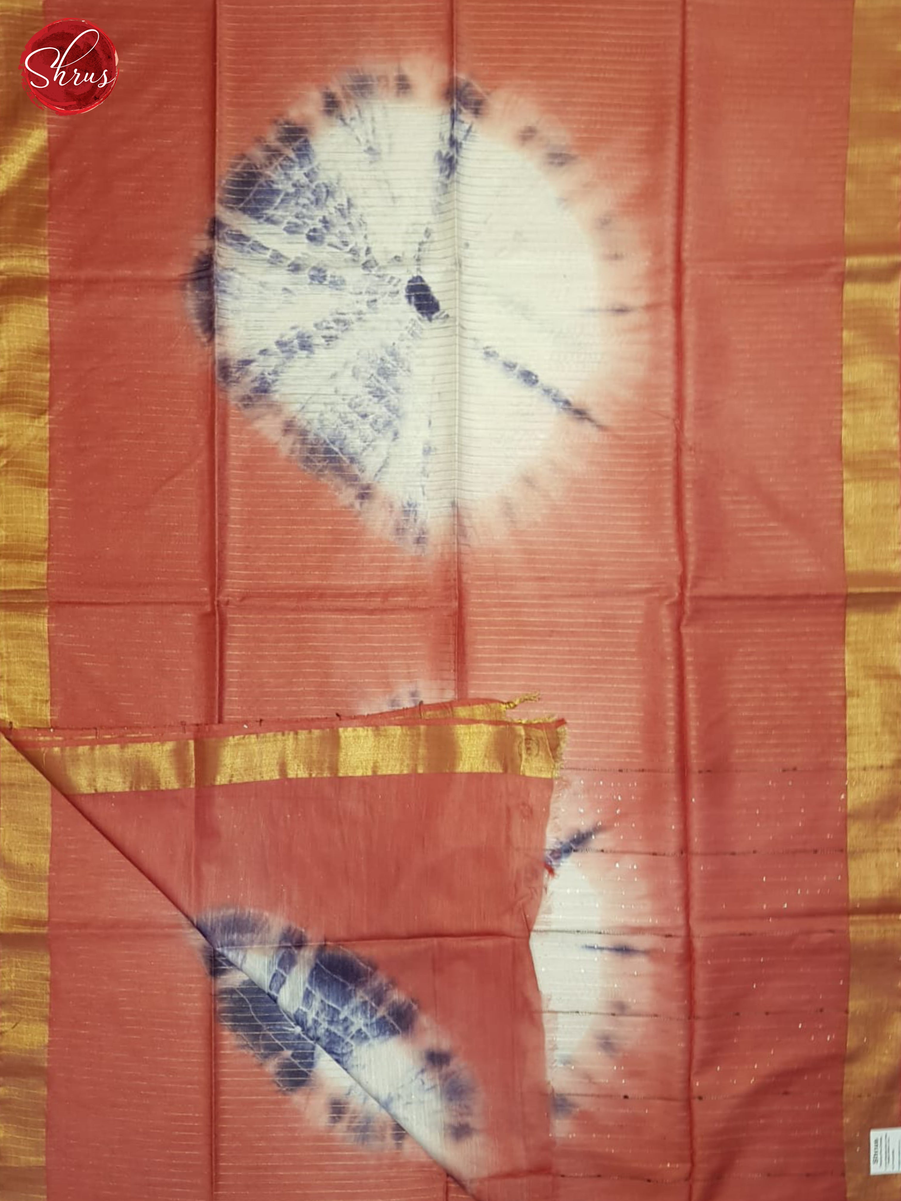 Pink And Cream- Shibori Saree - Shop on ShrusEternity.com