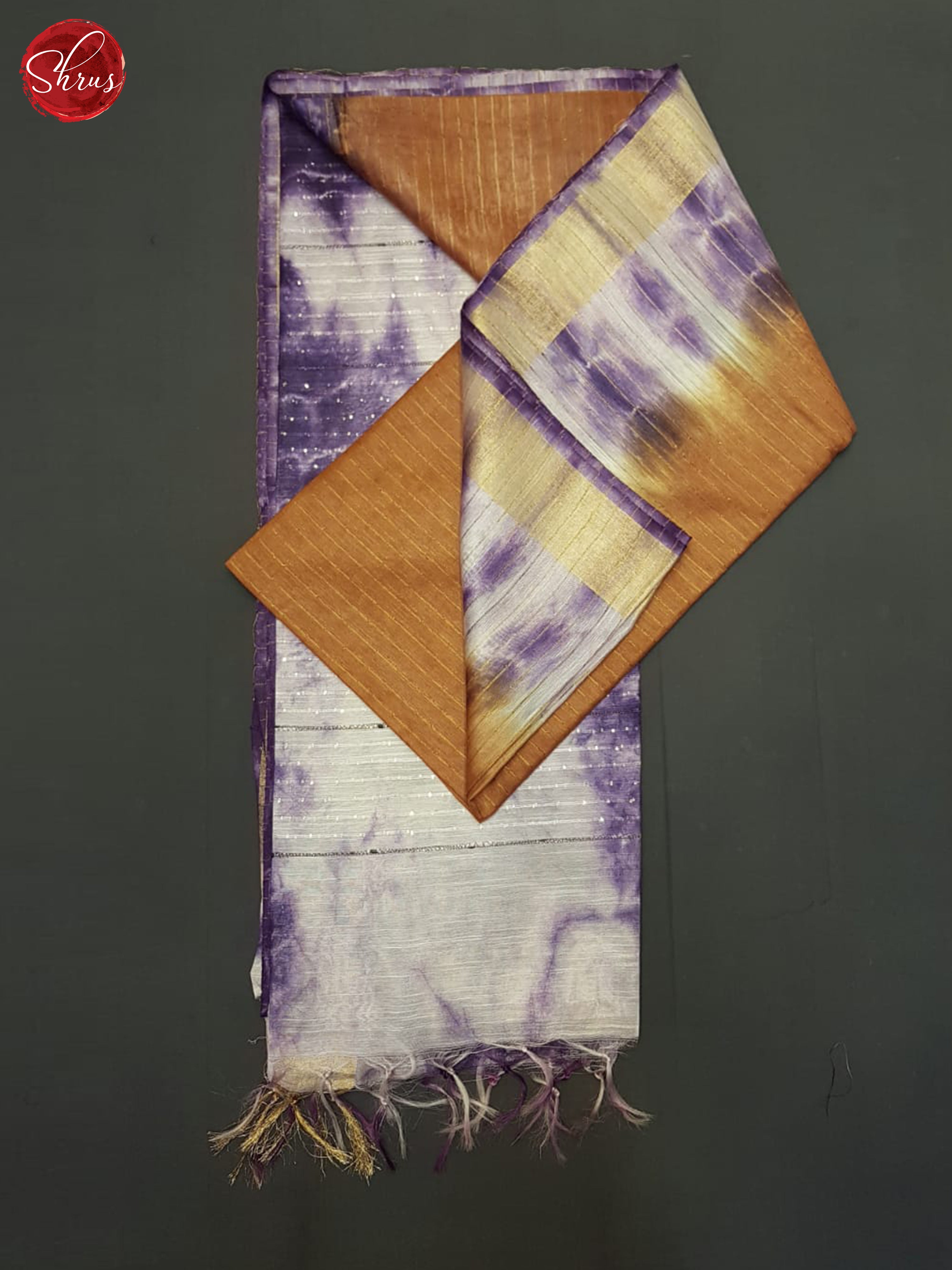 Brown And Lavender- Shibori saree - Shop on ShrusEternity.com