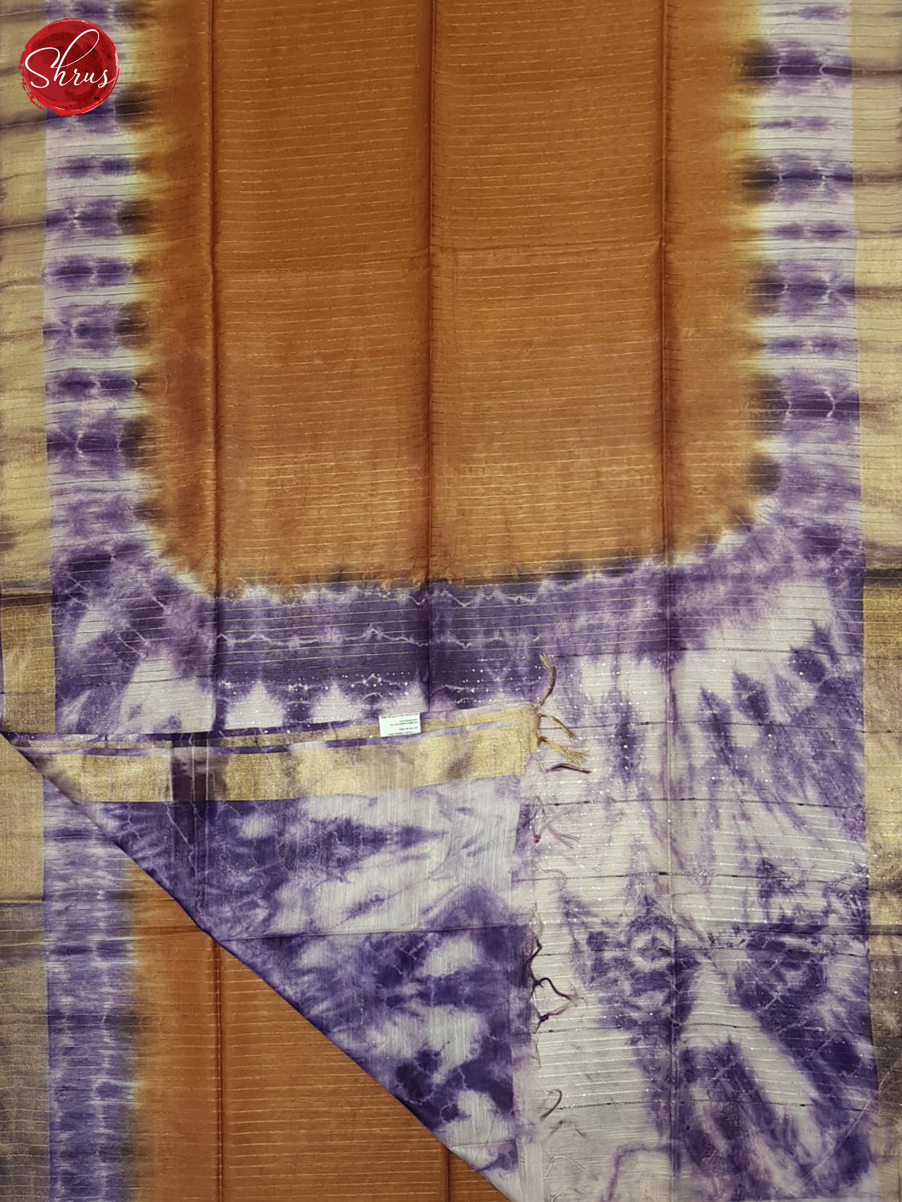 Brown And Lavender- Shibori saree - Shop on ShrusEternity.com