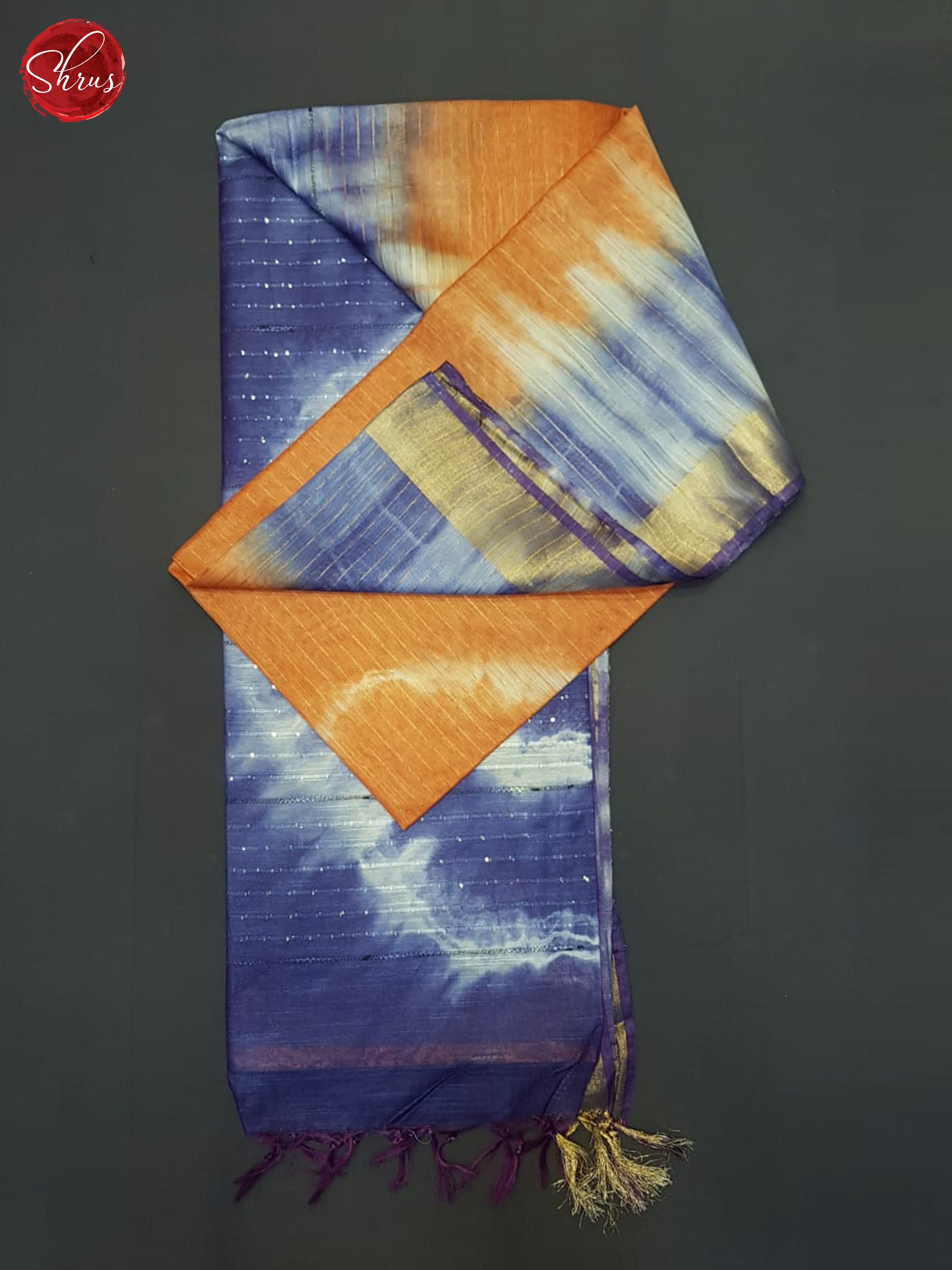 Orange And Purple - Shibori Saree - Shop on ShrusEternity.com