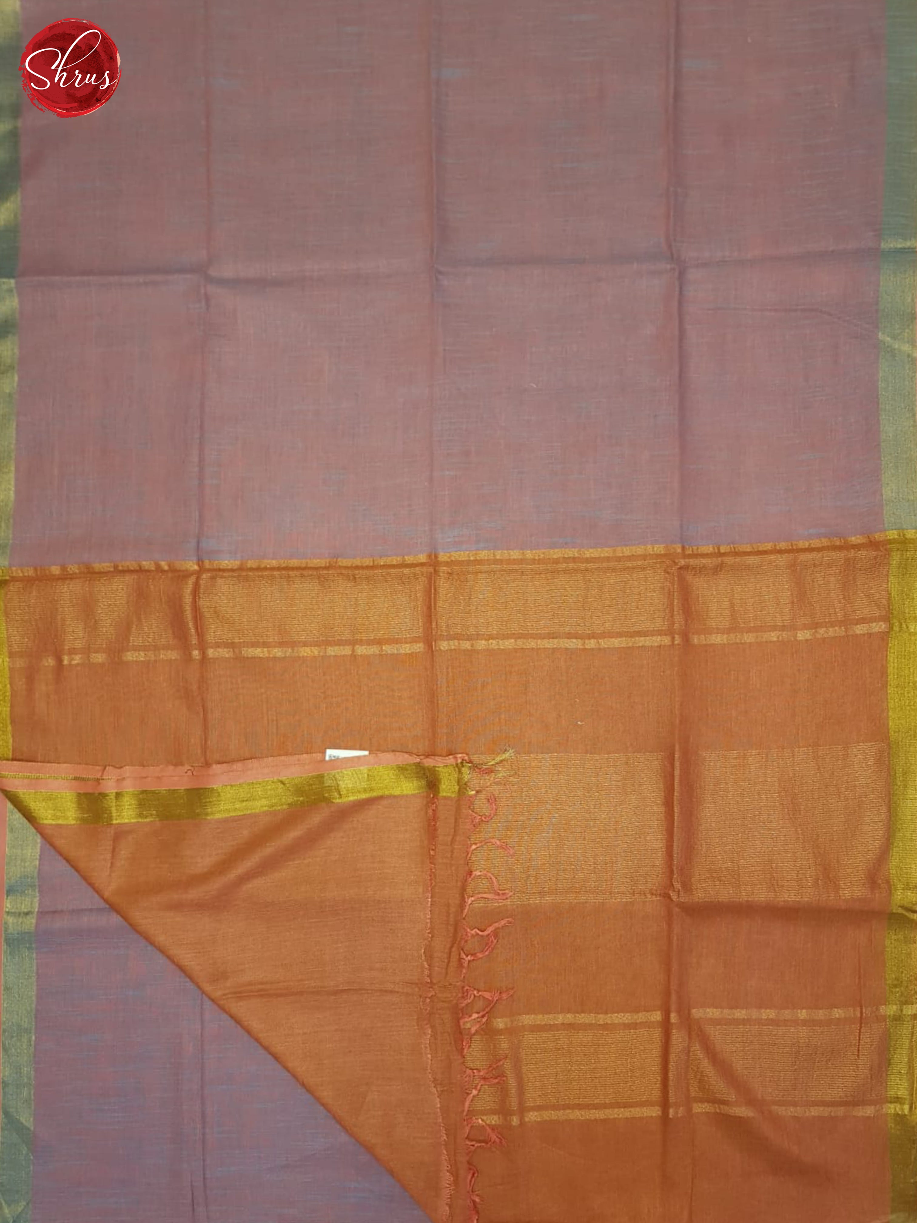 Double Shaded Wine Purple And Brick - Linen Cotton Saree - Shop on ShrusEternity.com