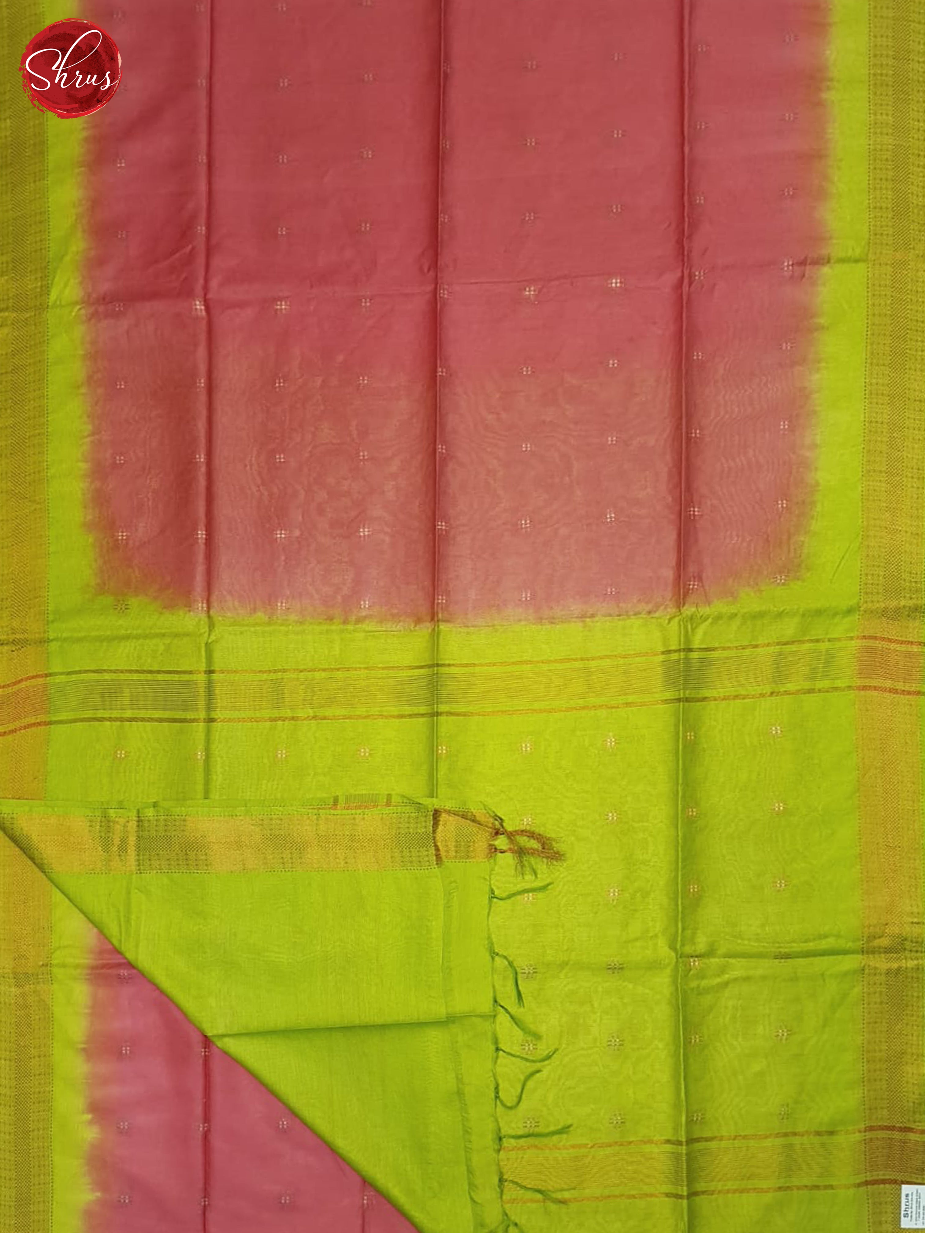 Pink & Green - Semi Tussar Saree - Shop on ShrusEternity.com