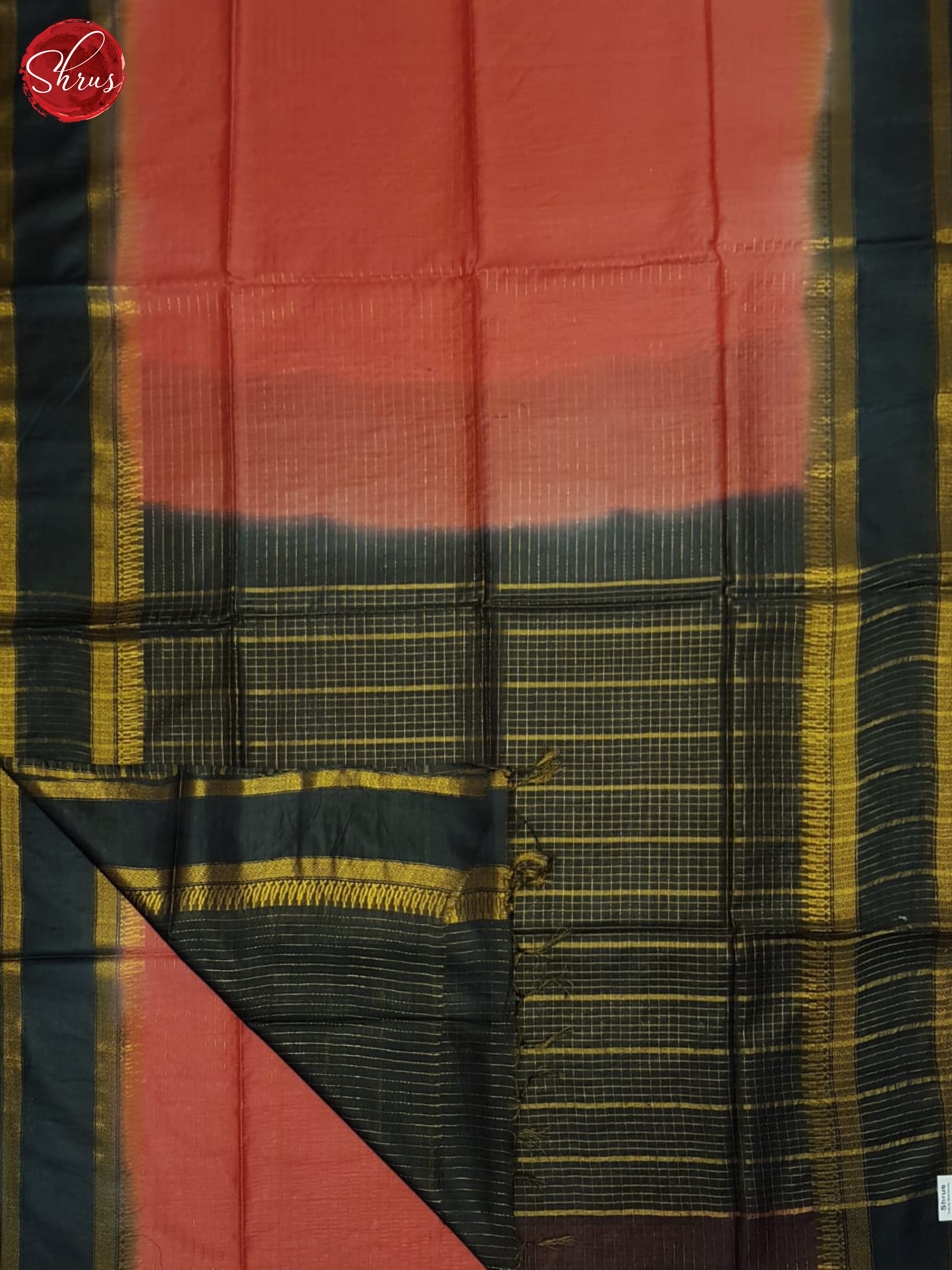 Red And Grey- Semi Tussar Saree - Shop on ShrusEternity.com