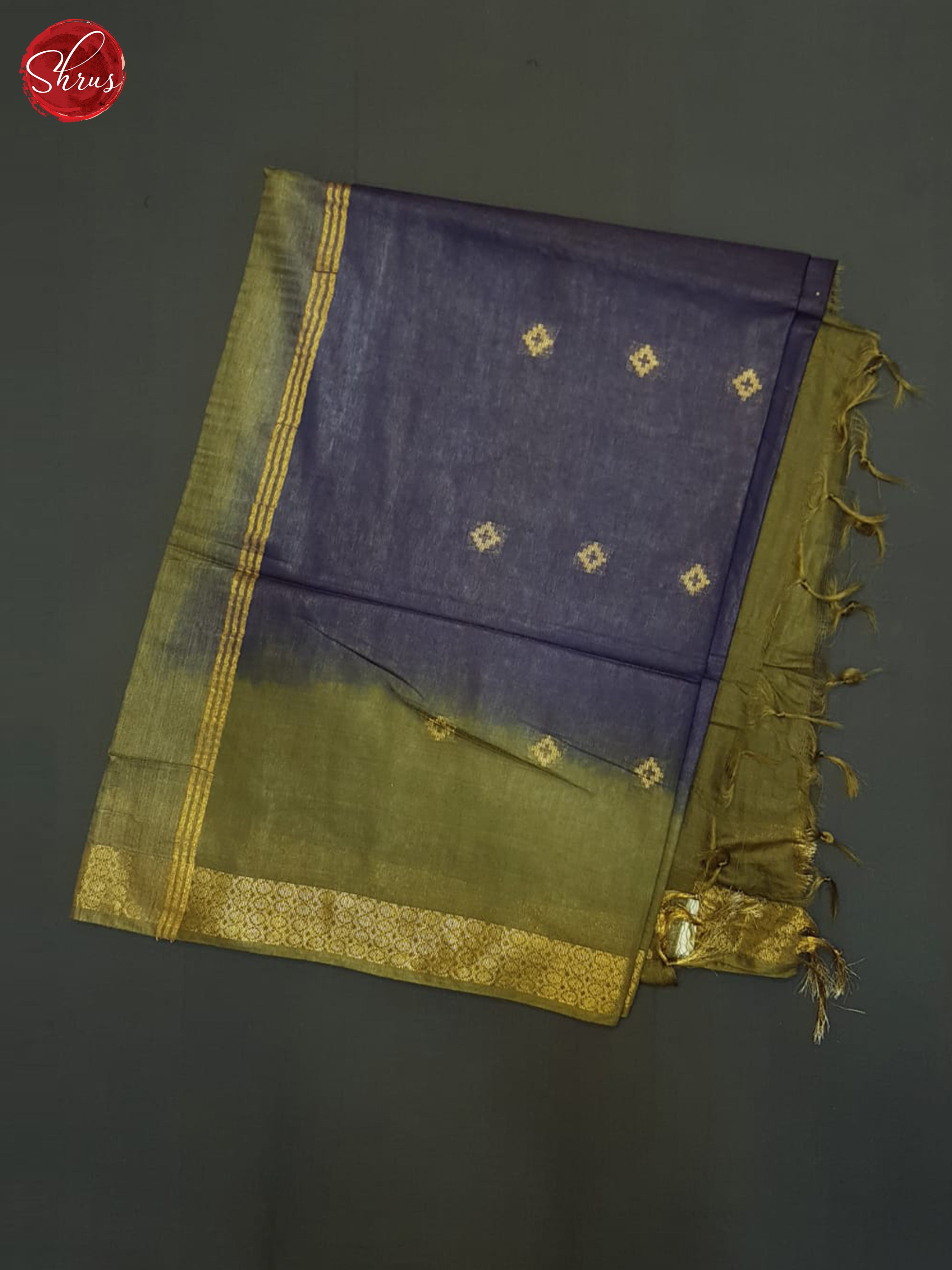 Purple & Green - Semi Tussar Saree - Shop on ShrusEternity.com