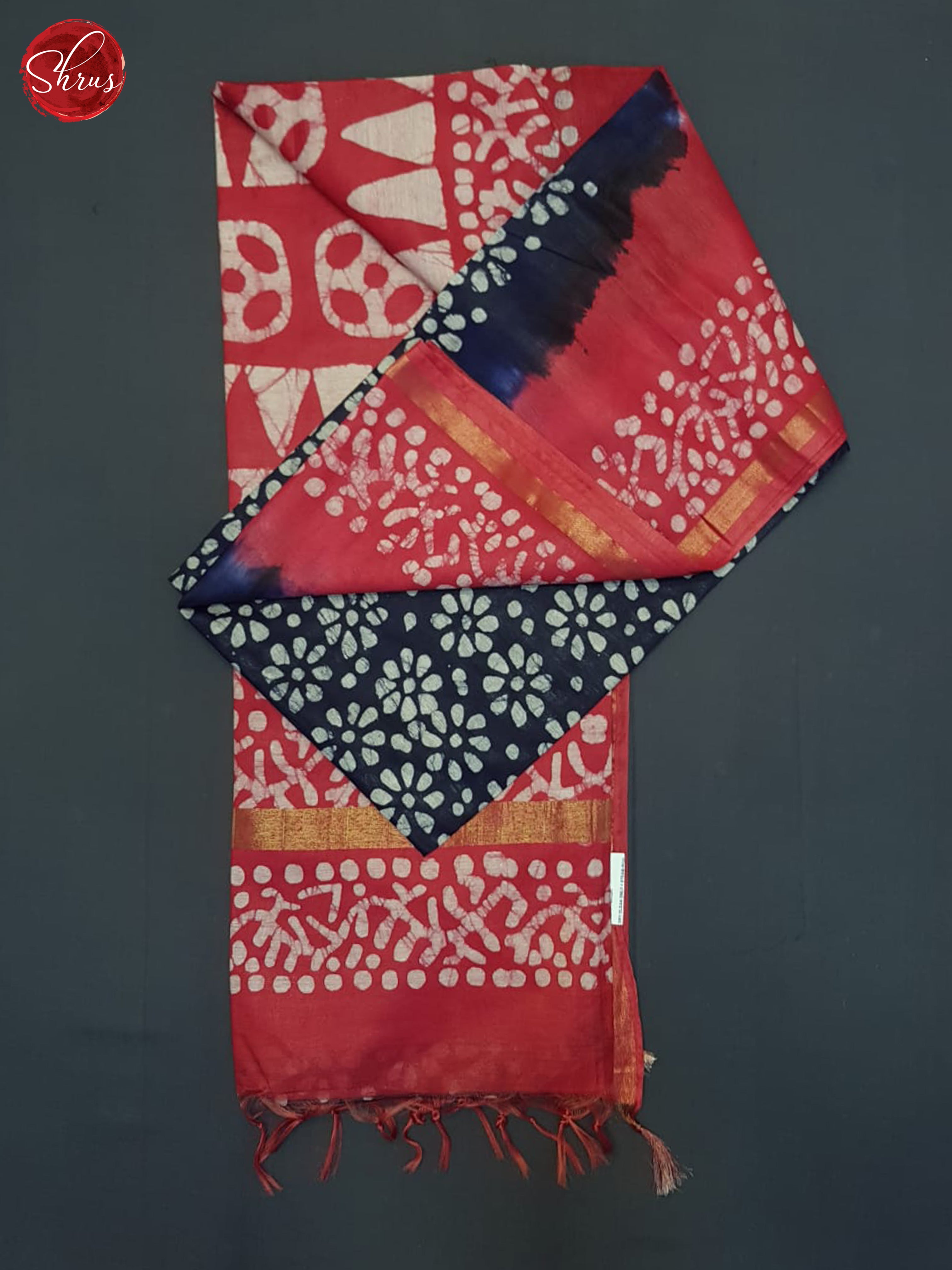Blue & Pink - Bhatik Saree - Shop on ShrusEternity.com