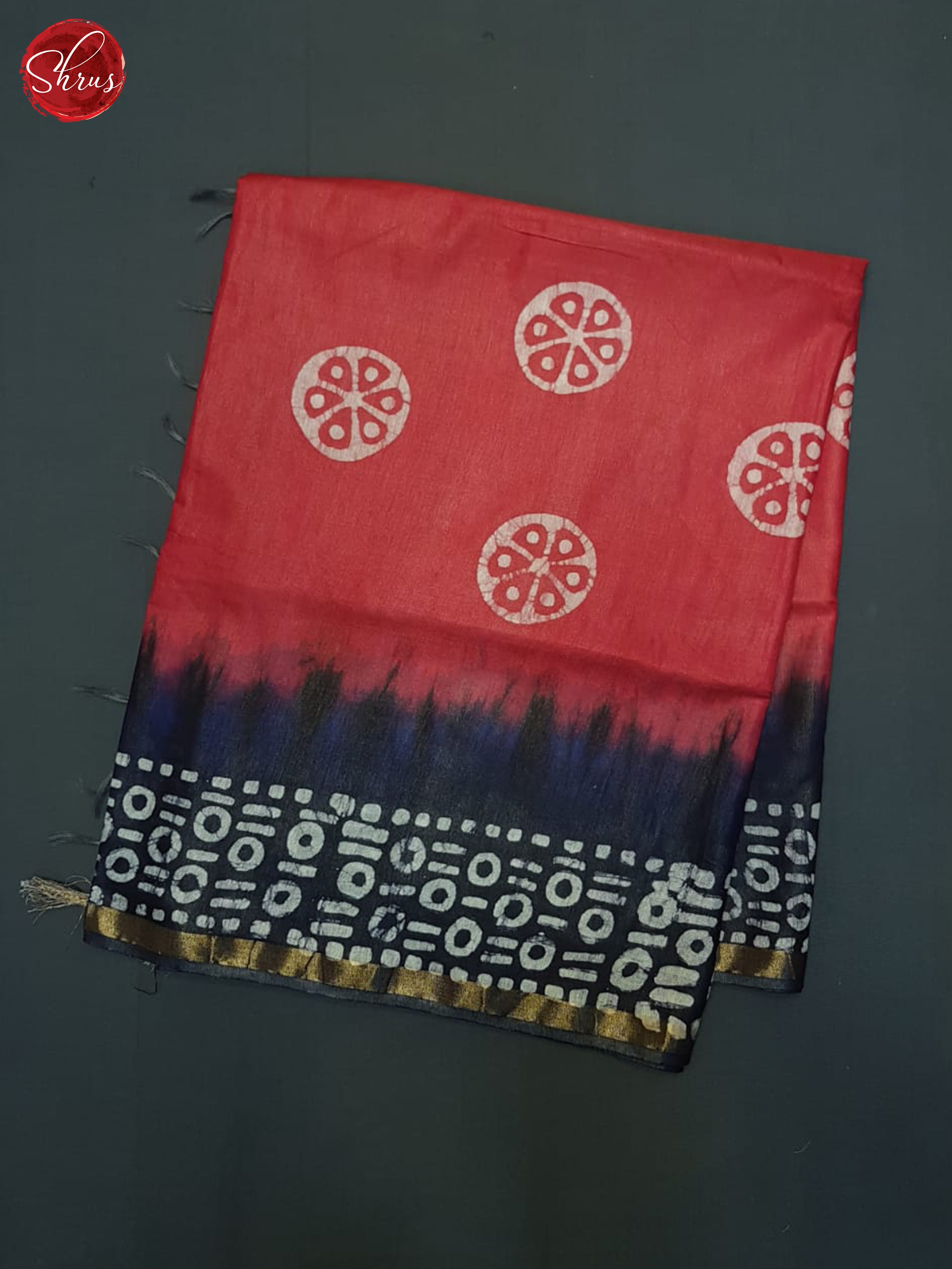 Red & Blue - Bhatik Saree - Shop on ShrusEternity.com
