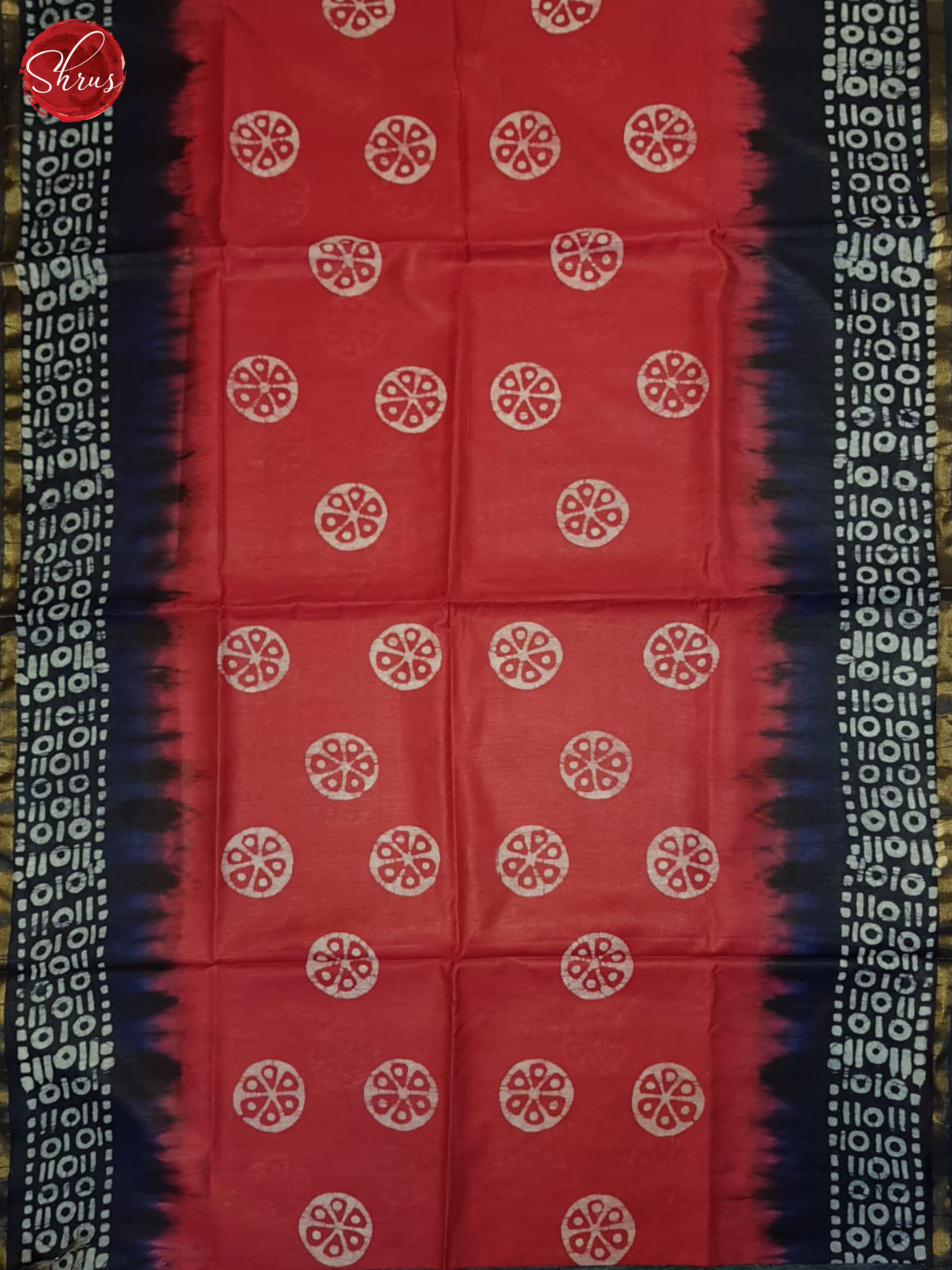 Red & Blue - Bhatik Saree - Shop on ShrusEternity.com
