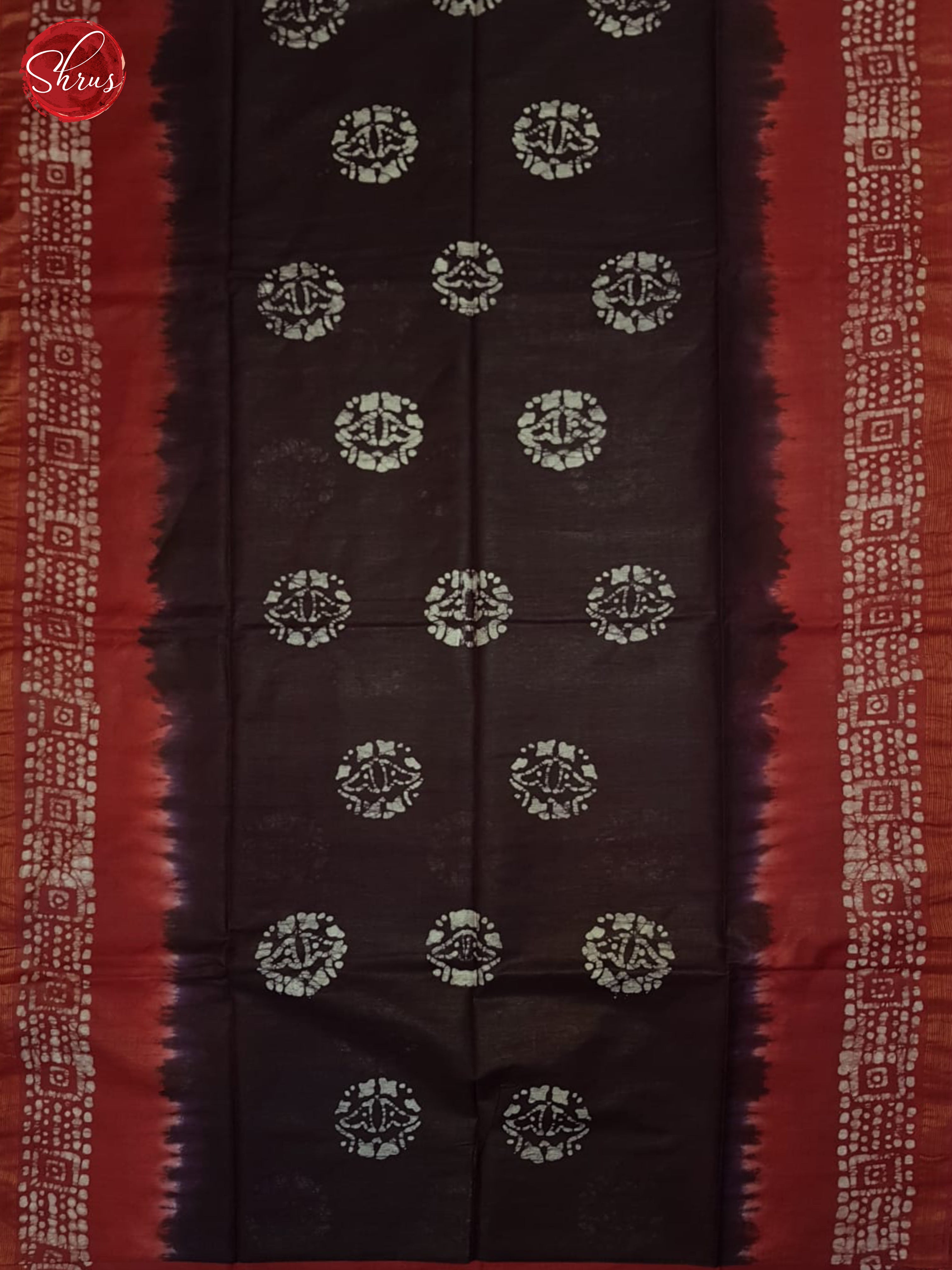 Brown & Red - Bhatik Saree - Shop on ShrusEternity.com