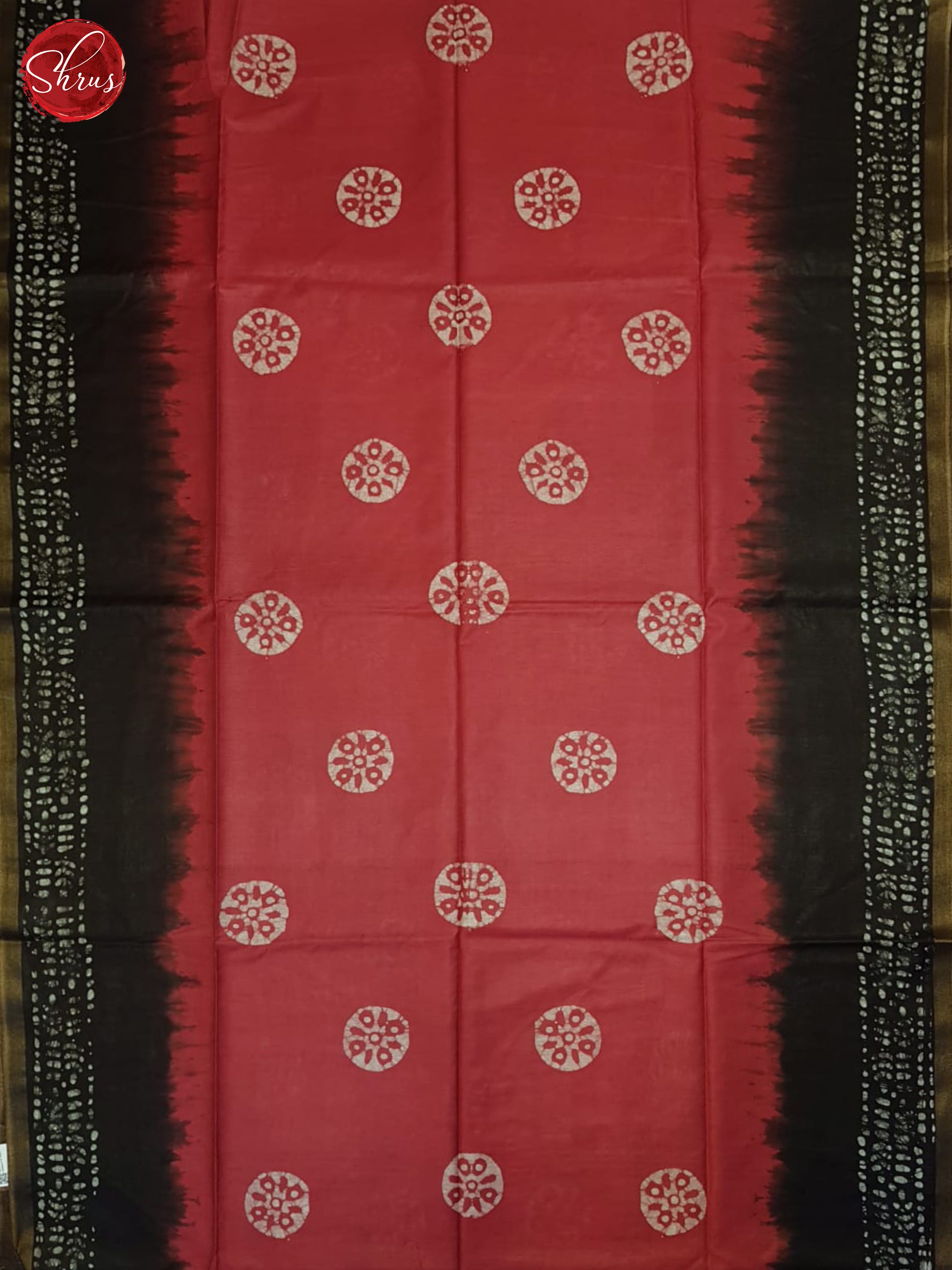 Red & Brown - Bhatik Saree - Shop on ShrusEternity.com