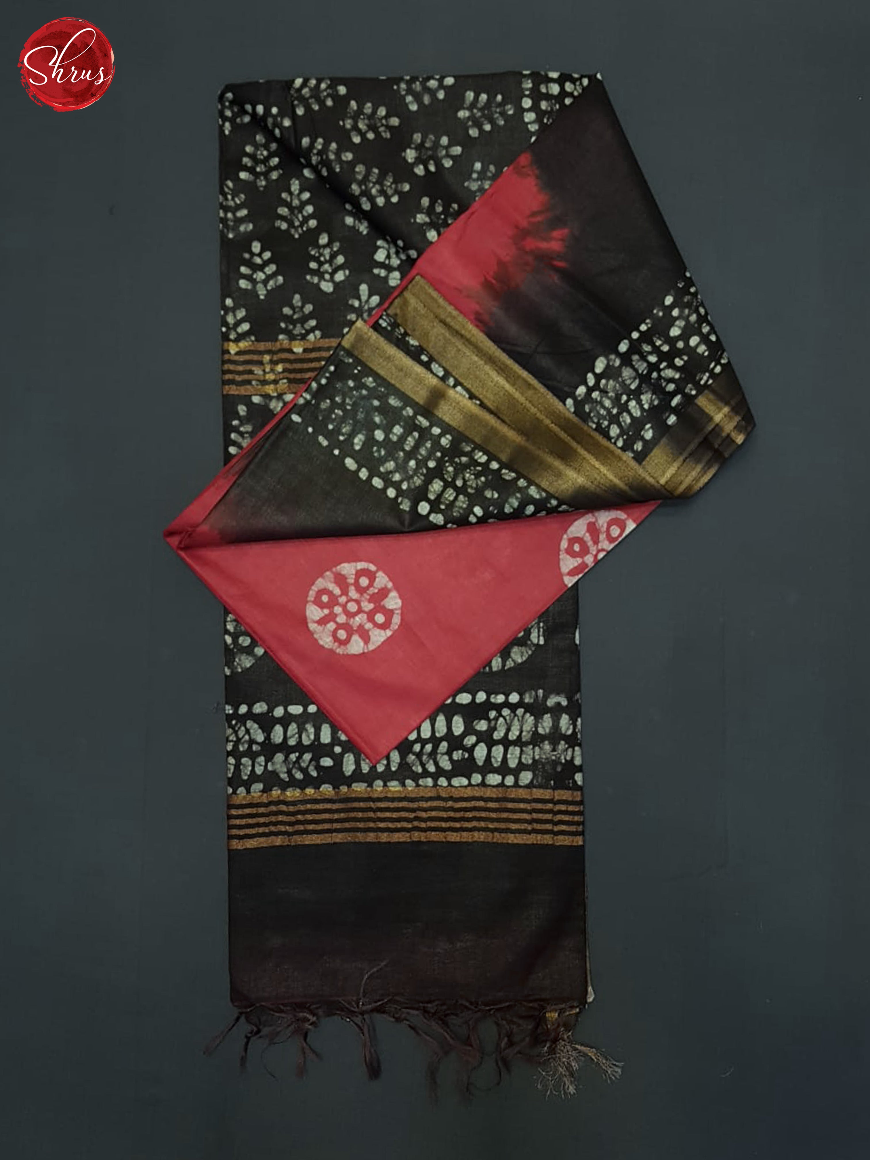 Red & Brown - Bhatik Saree - Shop on ShrusEternity.com