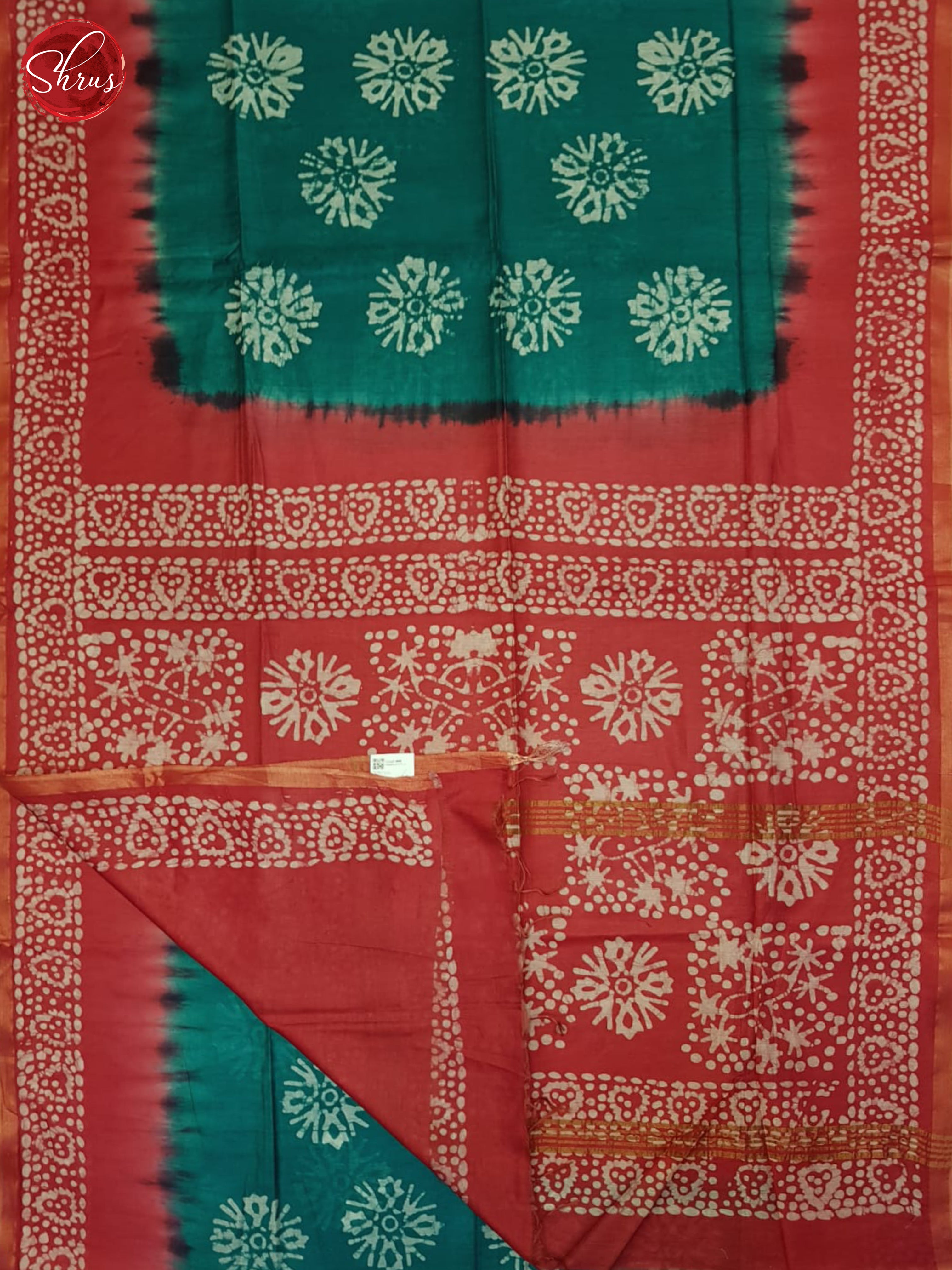 Green & Pink - Bhatik Saree - Shop on ShrusEternity.com