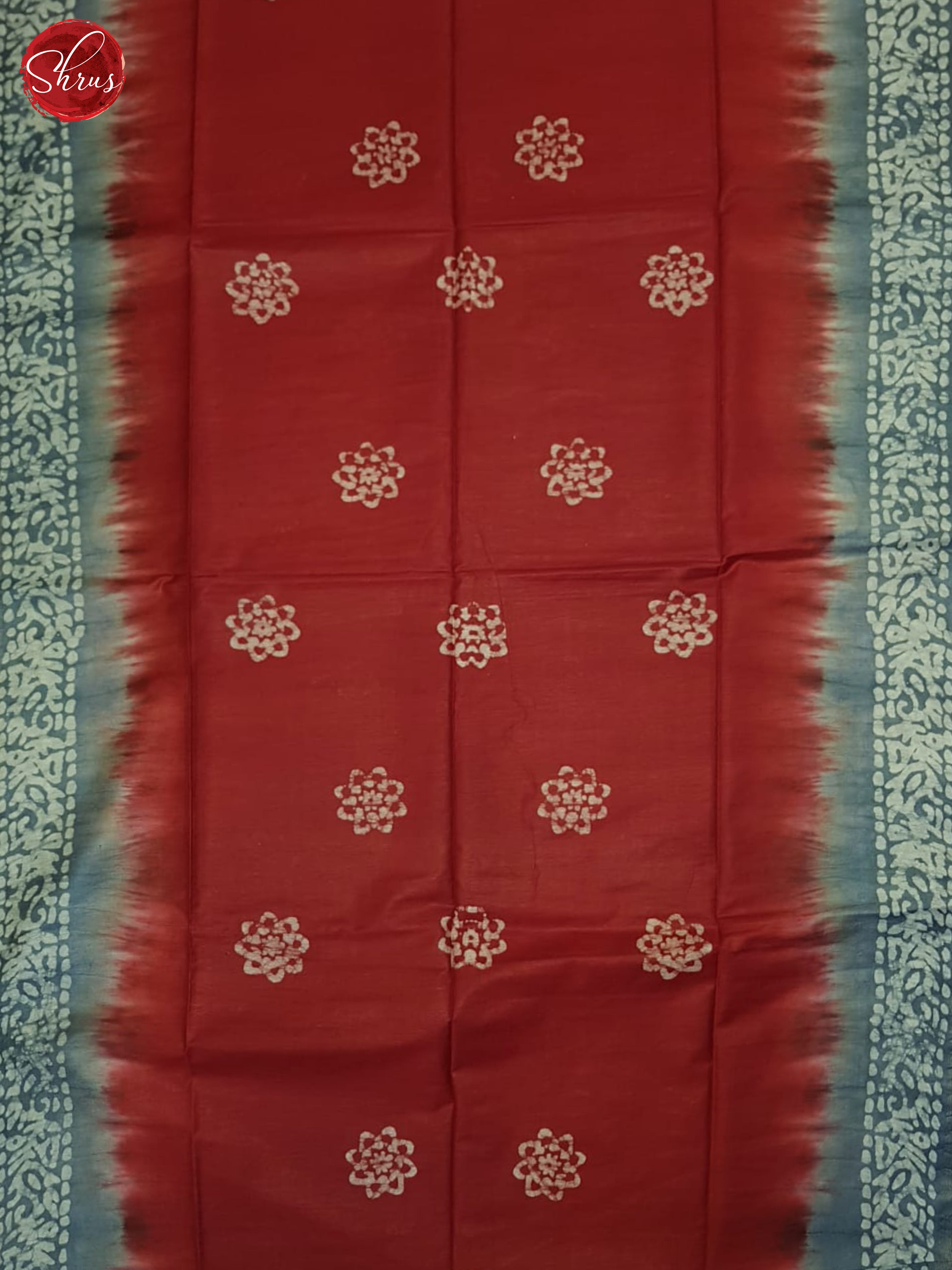 Red & Grey - Bhatik Saree - Shop on ShrusEternity.com