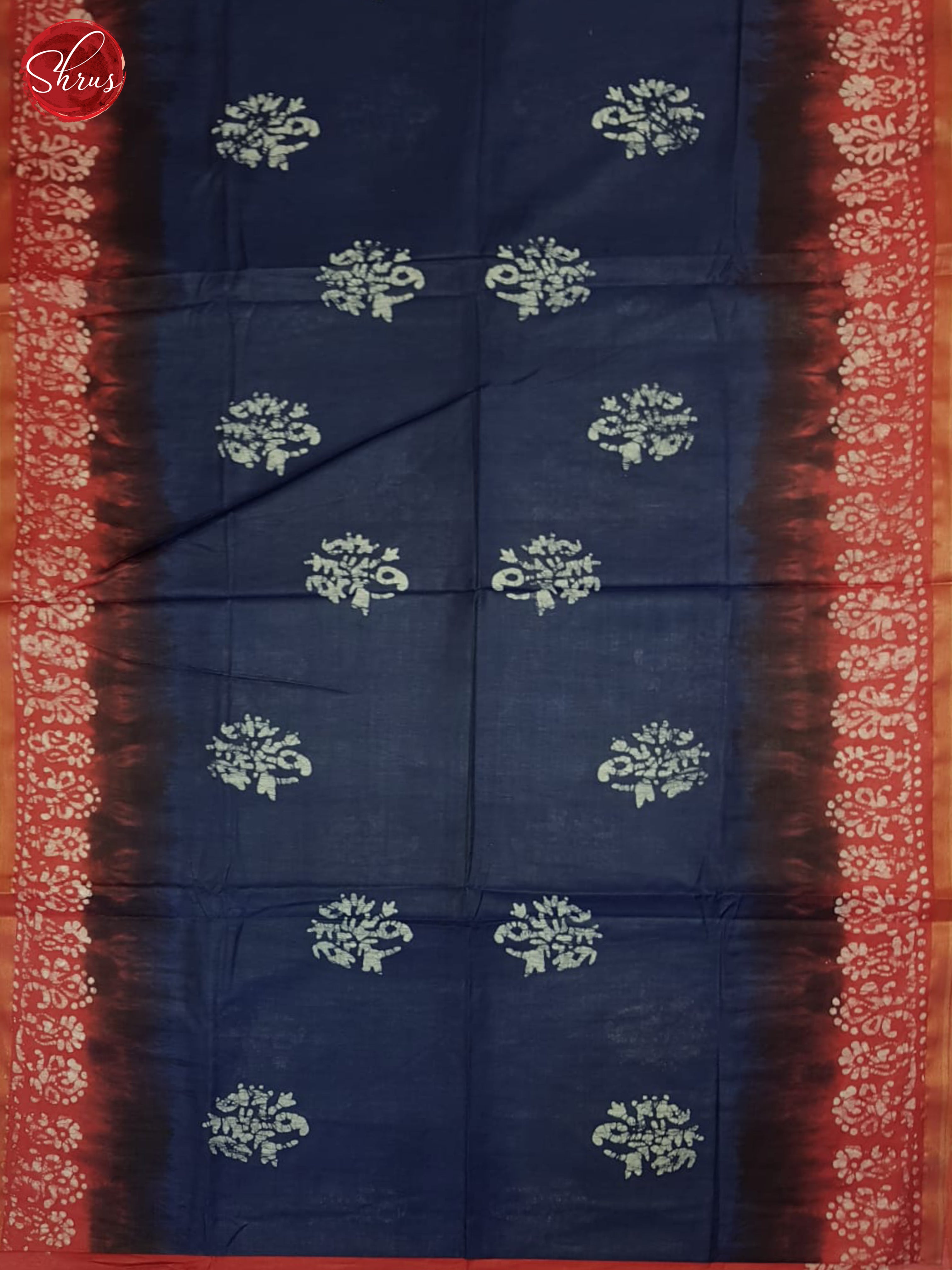 Blue & Pink - Bhatik Saree - Shop on ShrusEternity.com