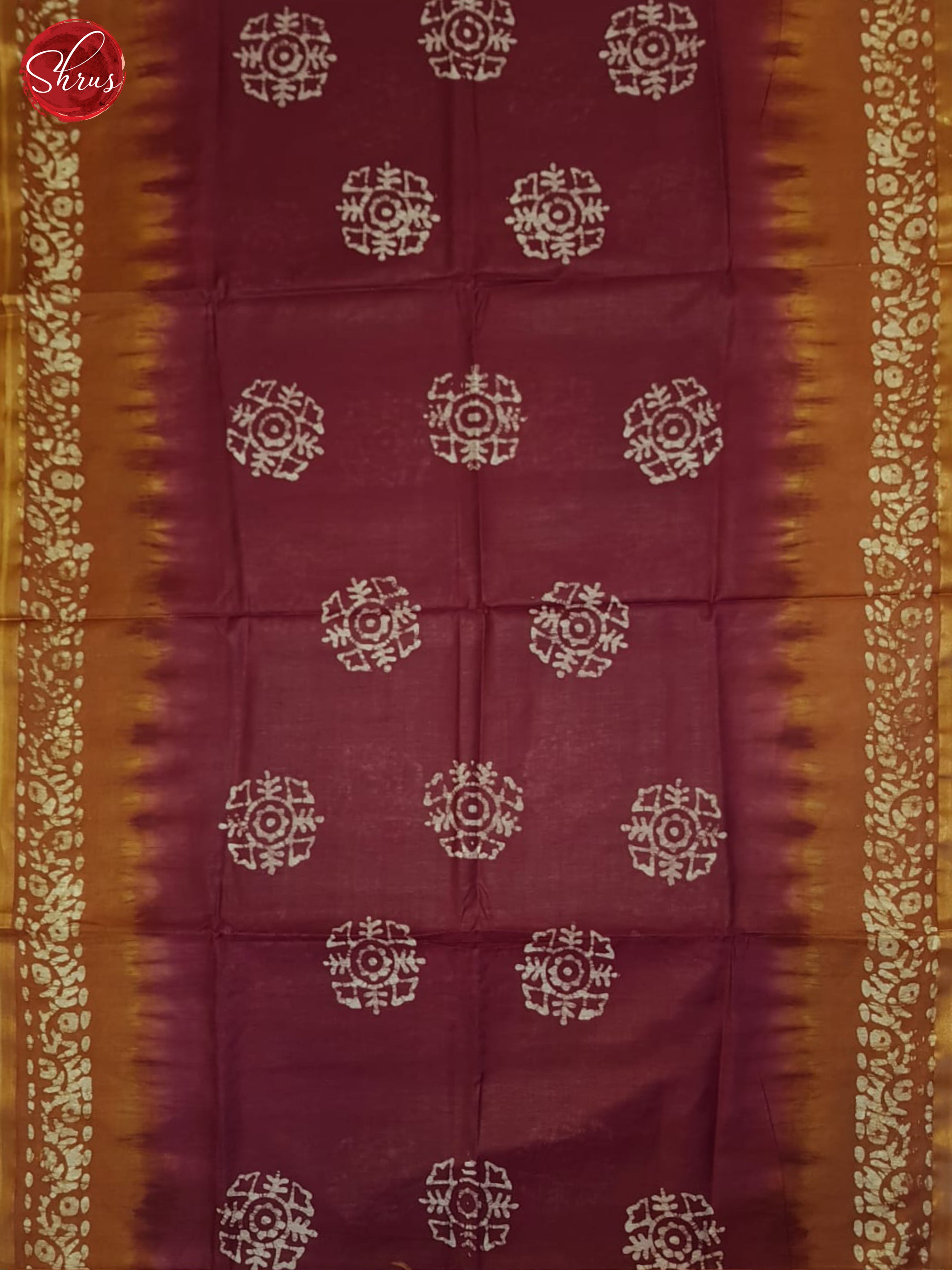 Maroon & Brick - Bhatik Saree - Shop on ShrusEternity.com