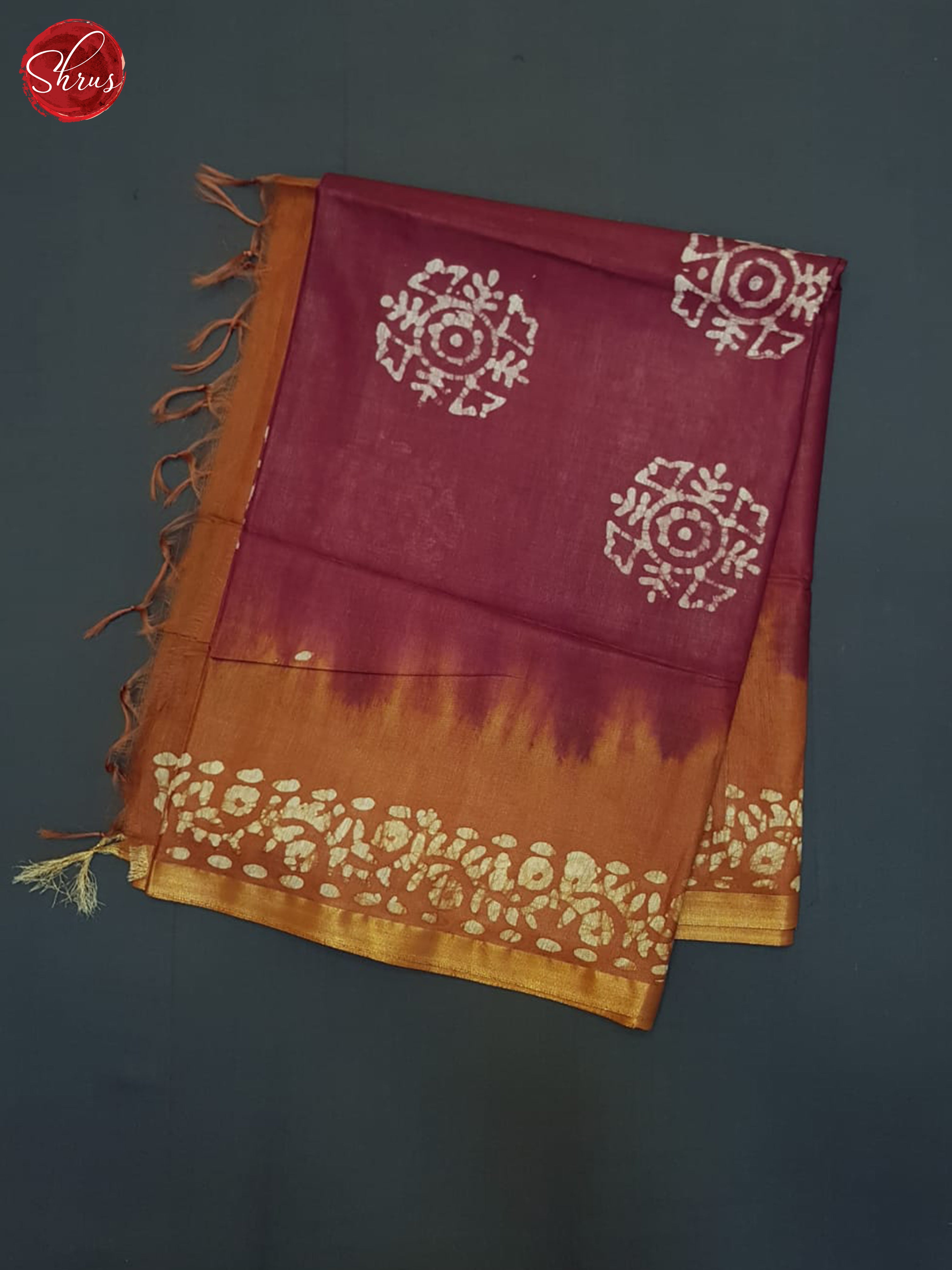 Maroon & Brick - Bhatik Saree - Shop on ShrusEternity.com