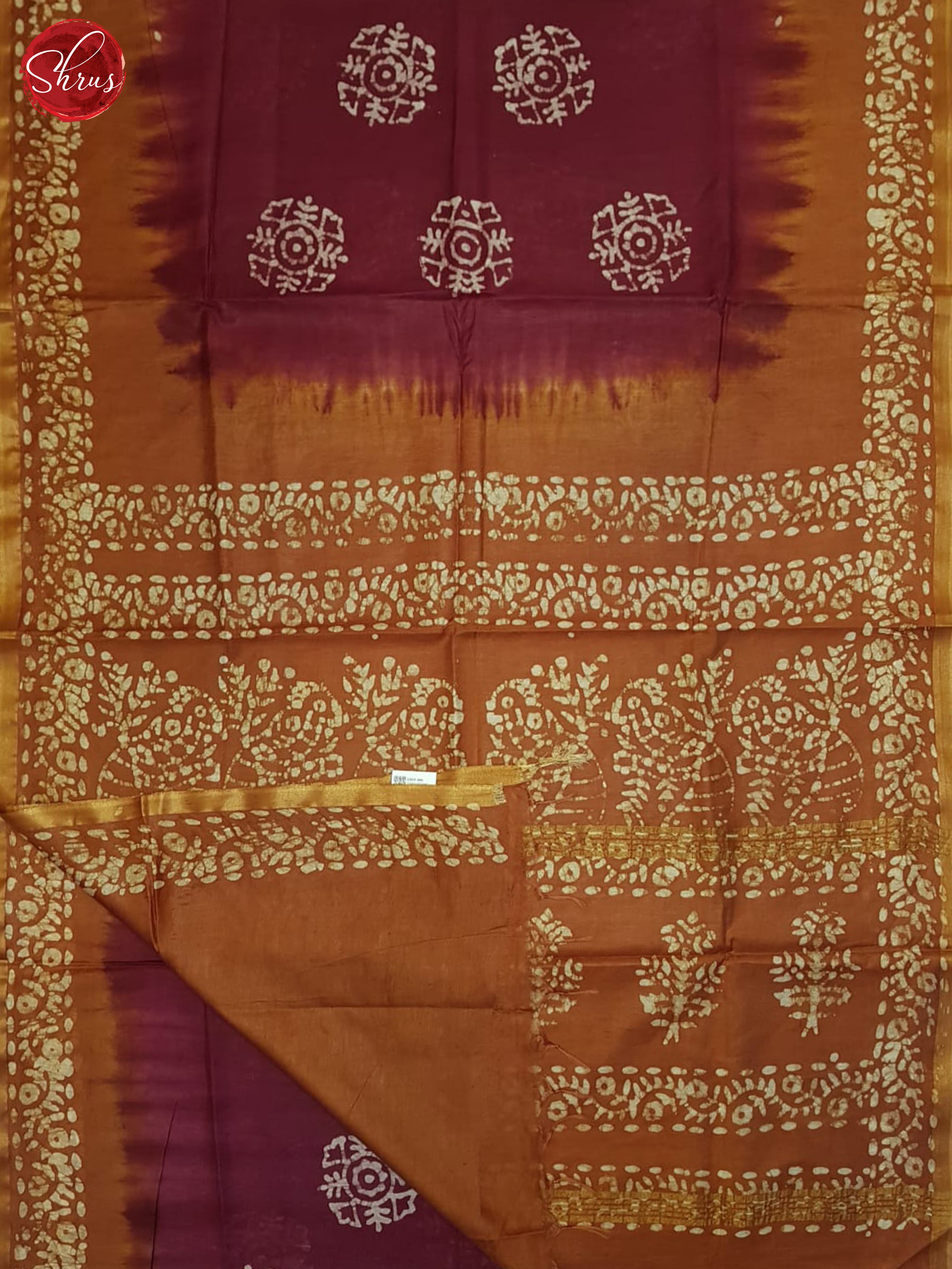 Maroon & Brick - Bhatik Saree - Shop on ShrusEternity.com