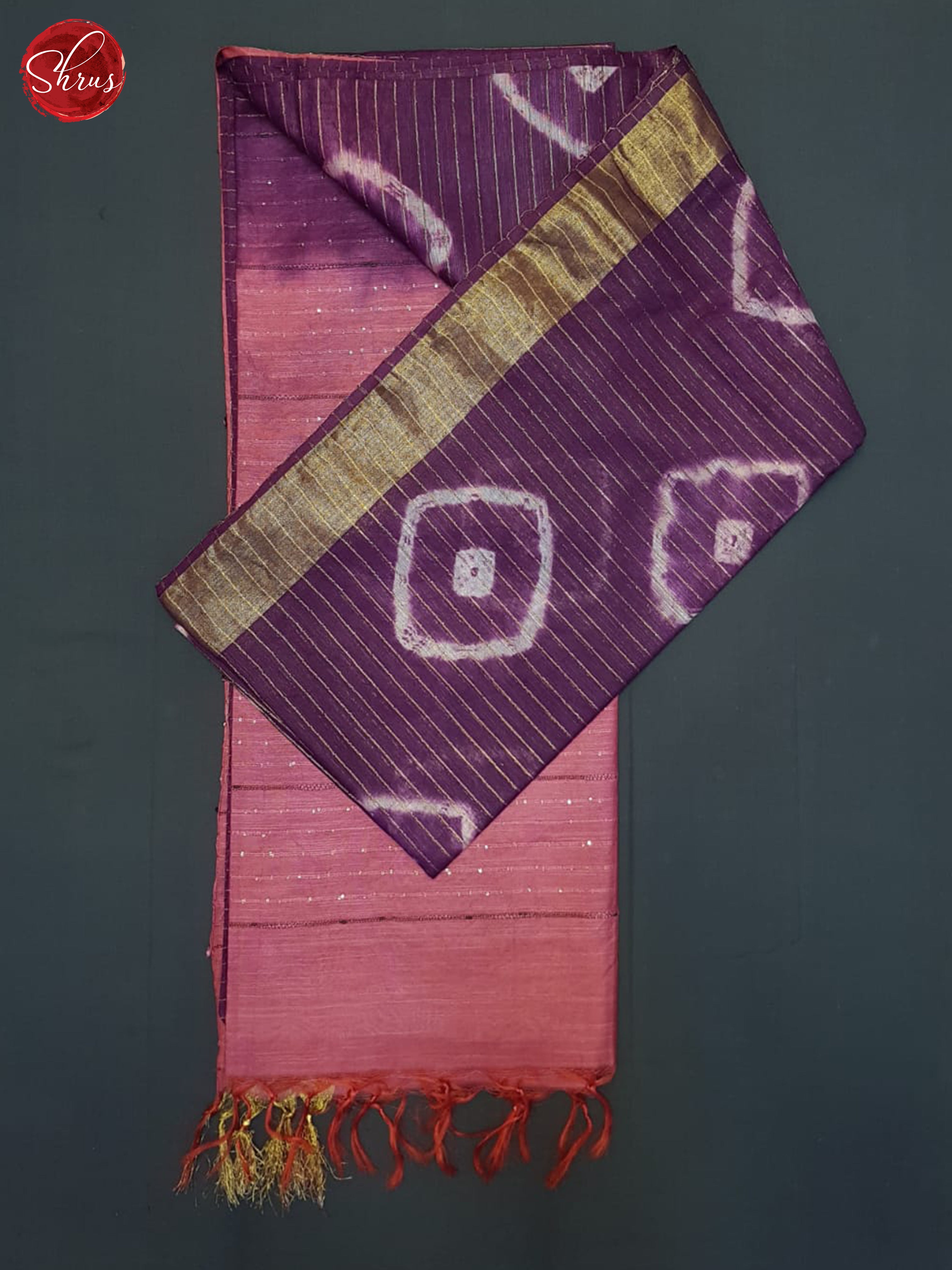 Wine And Pink- Shibori Saree - Shop on ShrusEternity.com