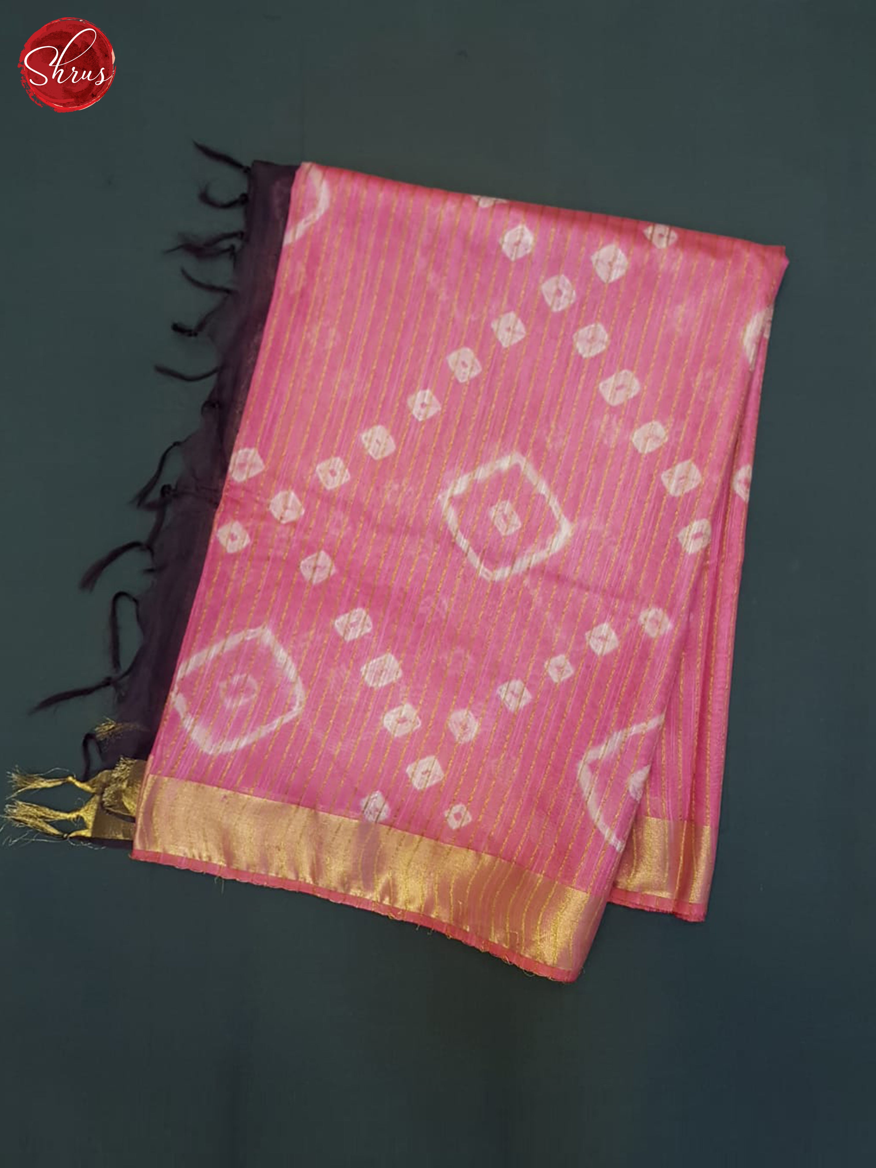 Pink And Wine- Shibori Saree - Shop on ShrusEternity.com