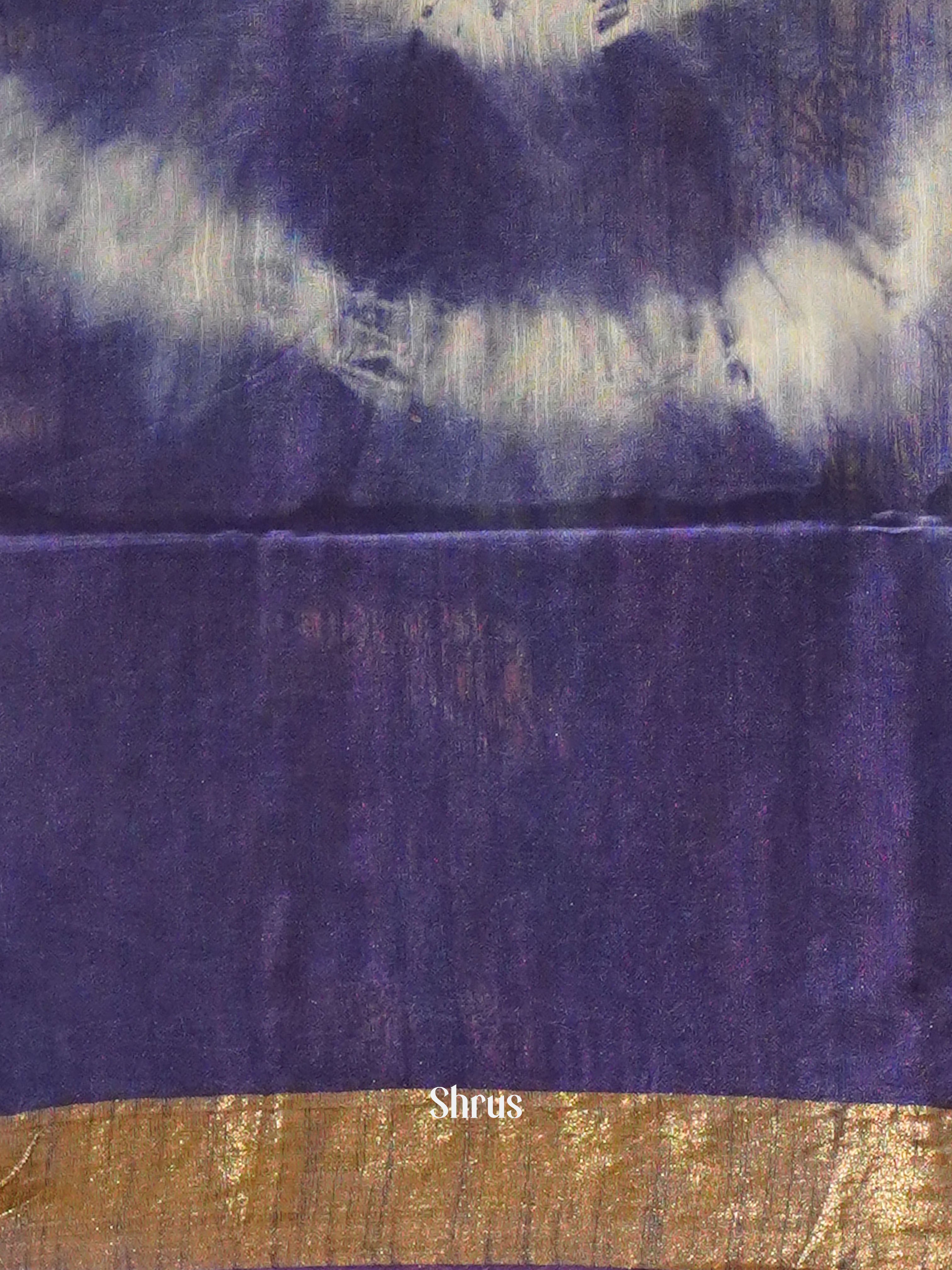 Orange & Blue - Shibori Saree - Shop on ShrusEternity.com
