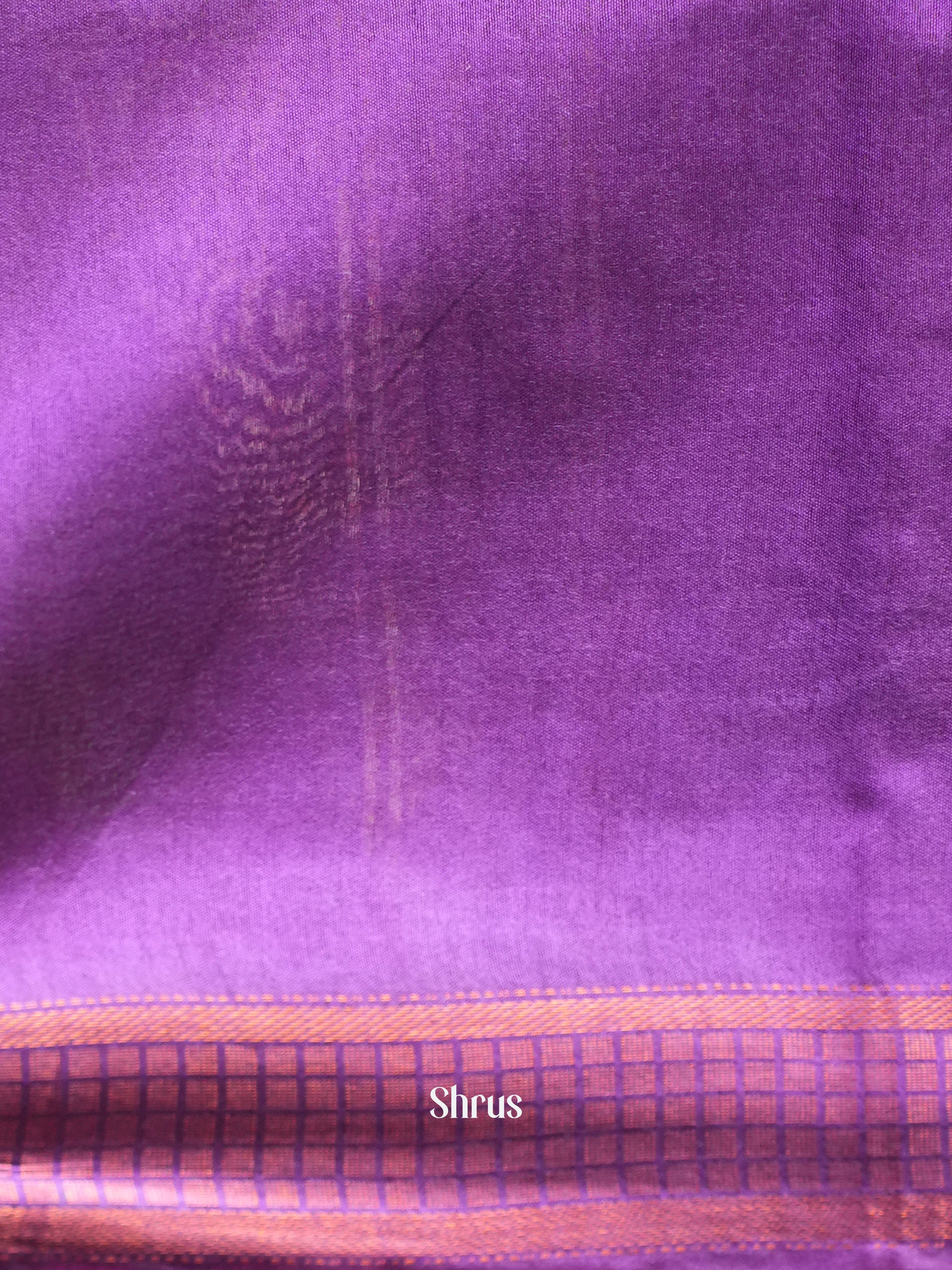 Brick & Purple - Semi Tussar Saree - Shop on ShrusEternity.com