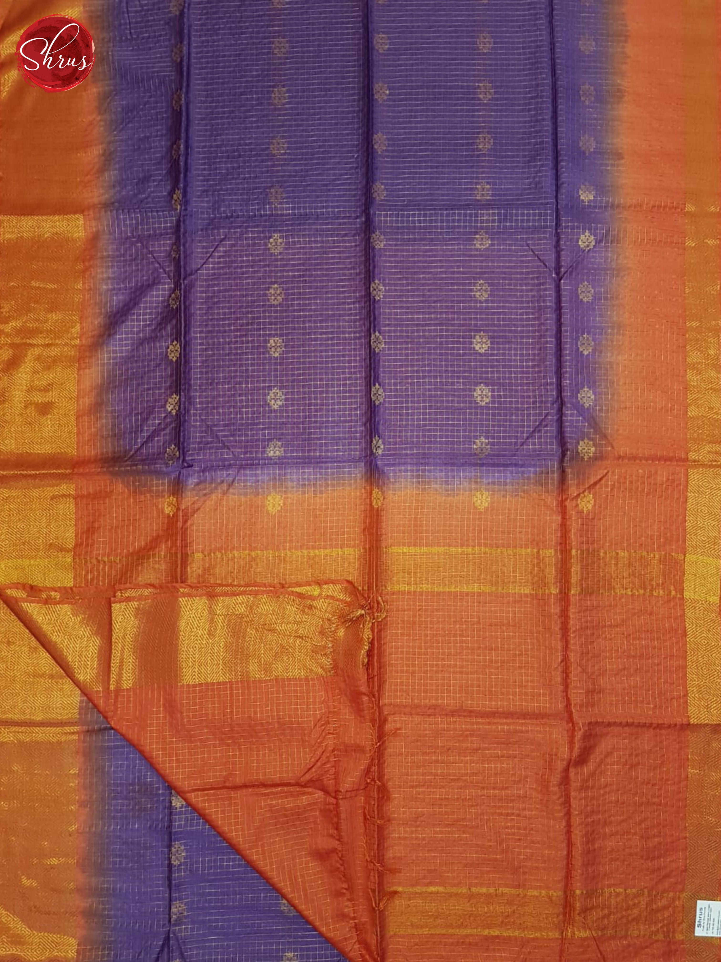 Purple And Orange- Semi Tussar Saree - Shop on ShrusEternity.com