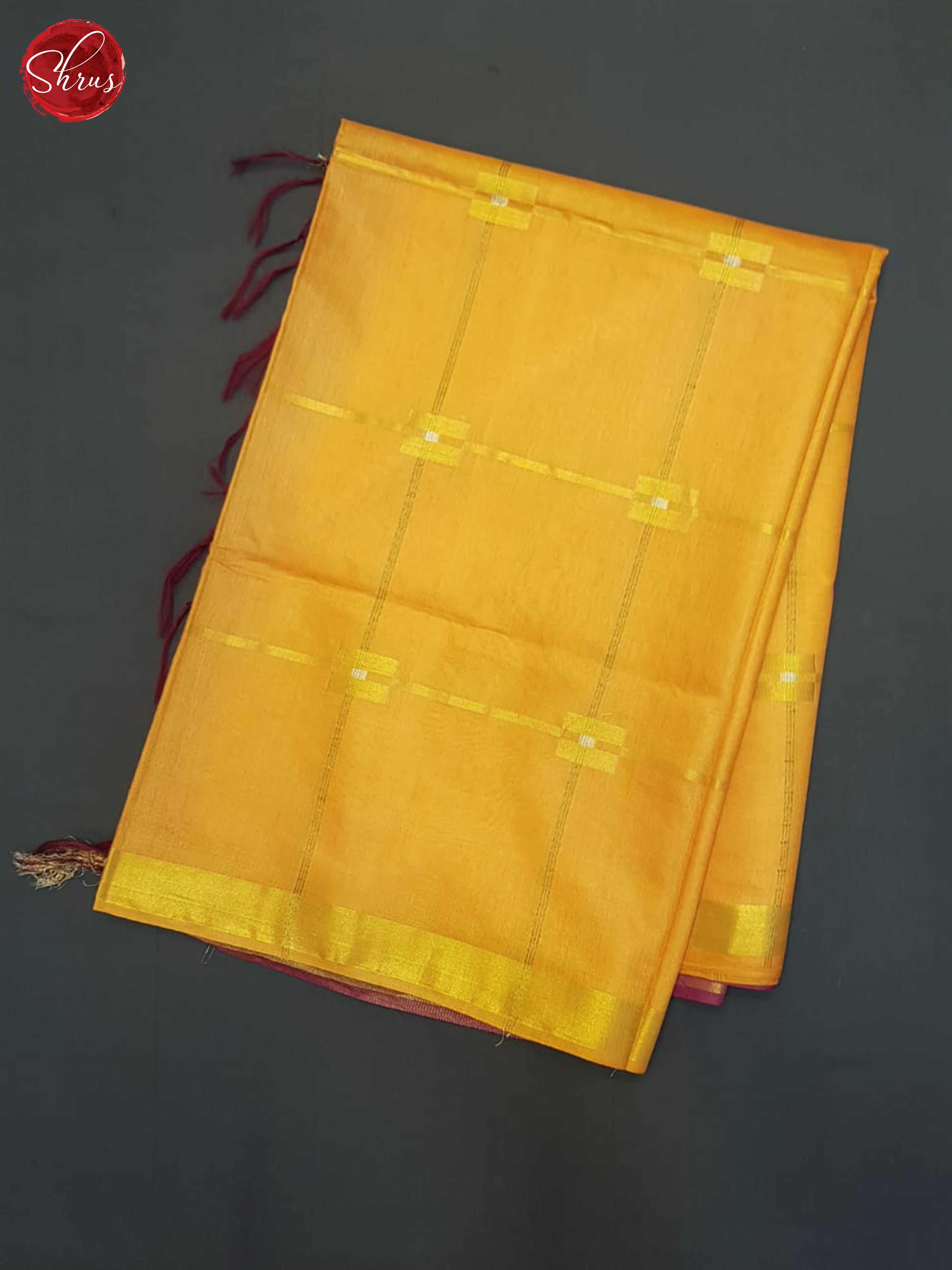 Orange And Wine- Semi Tussar Saree - Shop on ShrusEternity.com