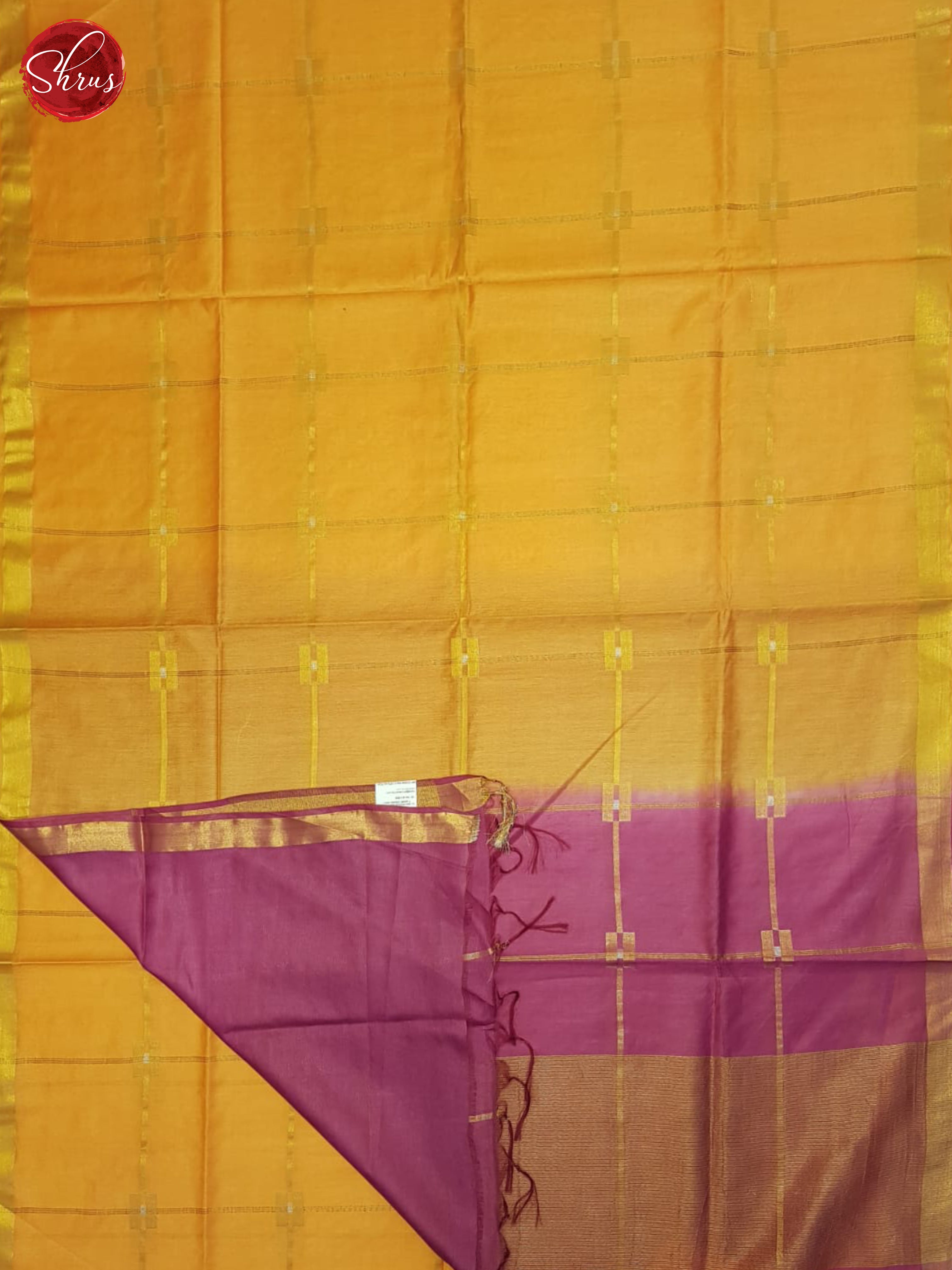 Orange And Wine- Semi Tussar Saree - Shop on ShrusEternity.com