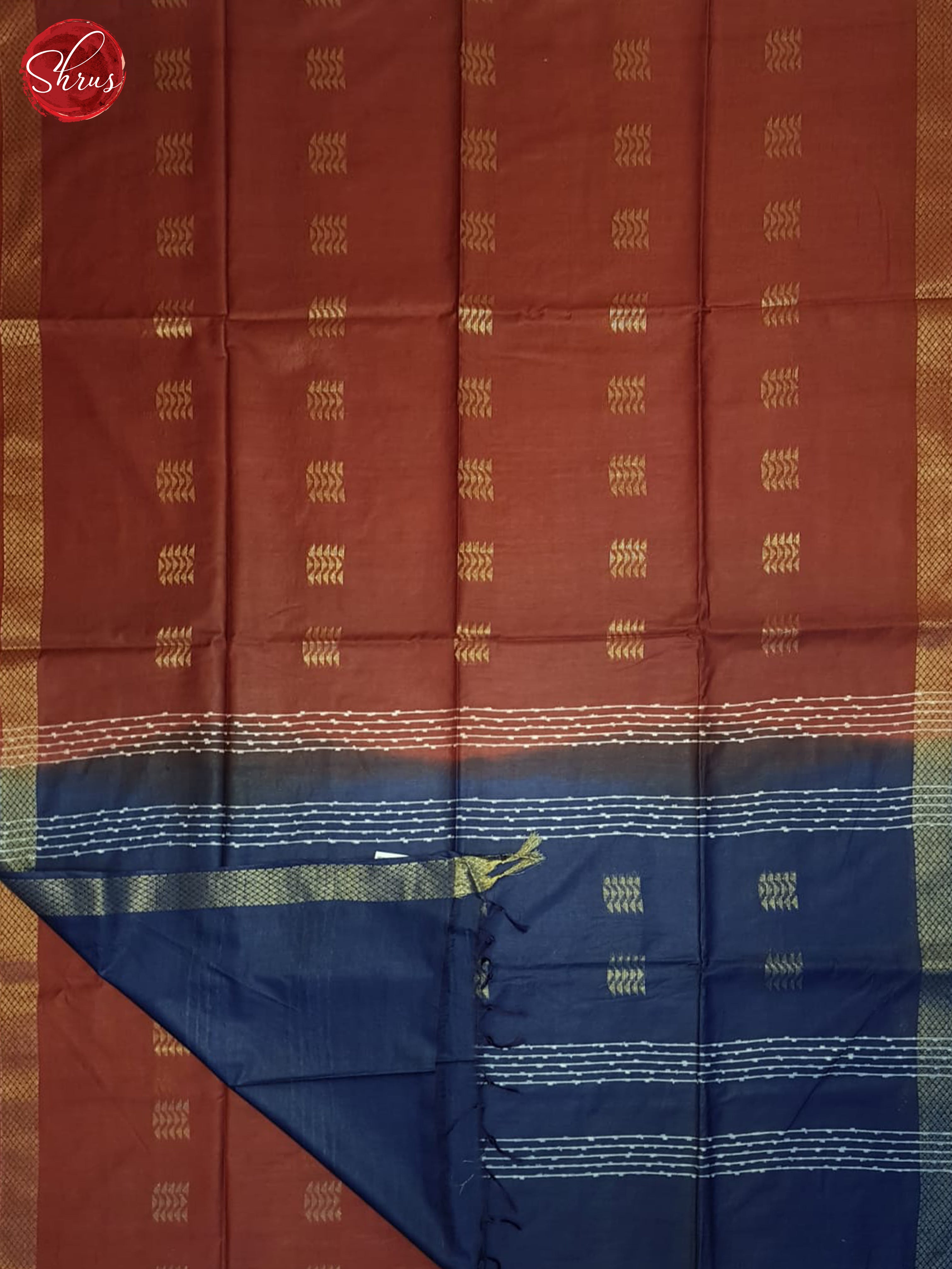 Araku Maroon And Blue- Semi tussar Saree - Shop on ShrusEternity.com