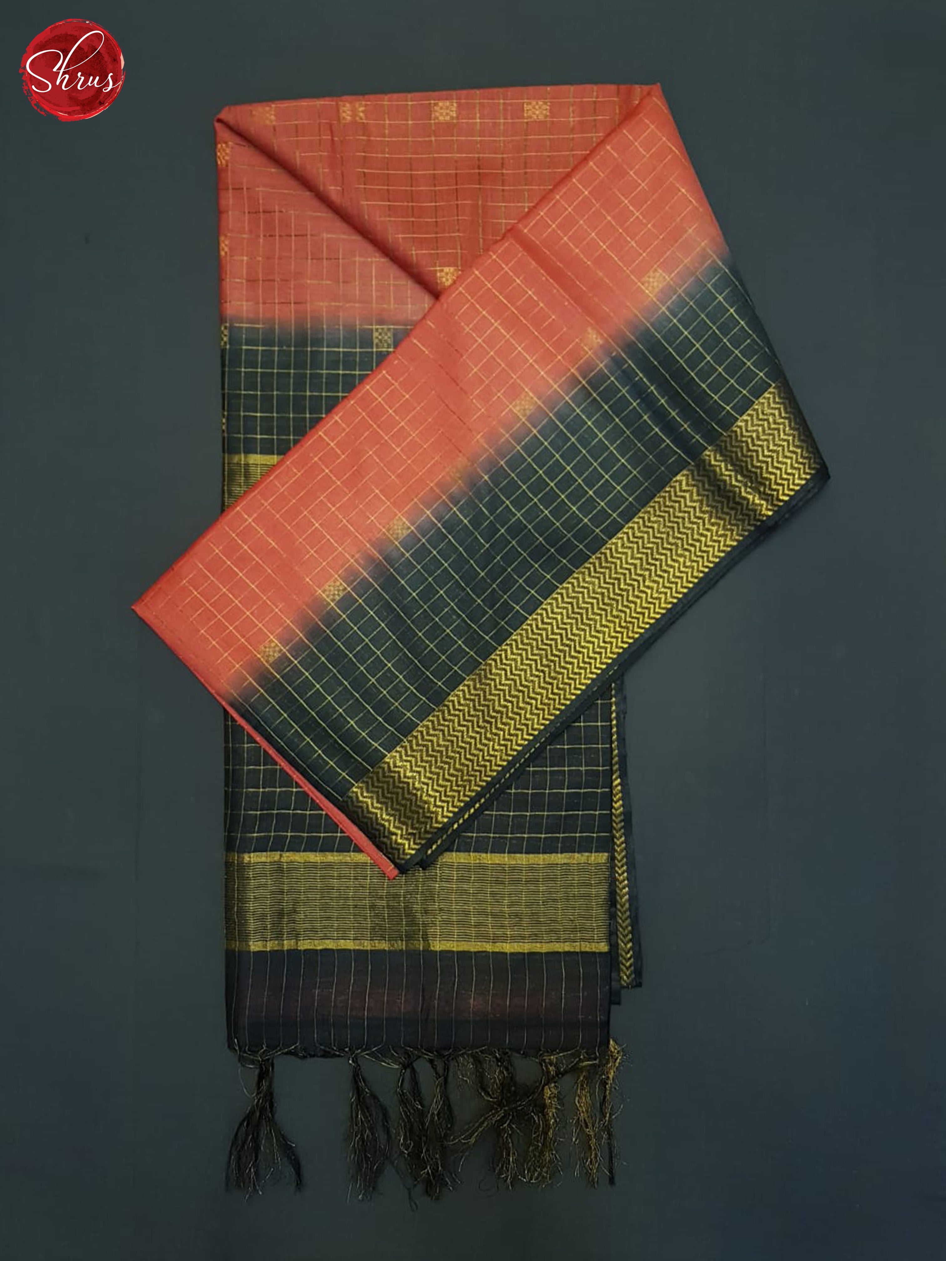 Red And Black- Semi Tussar Saree - Shop on ShrusEternity.com