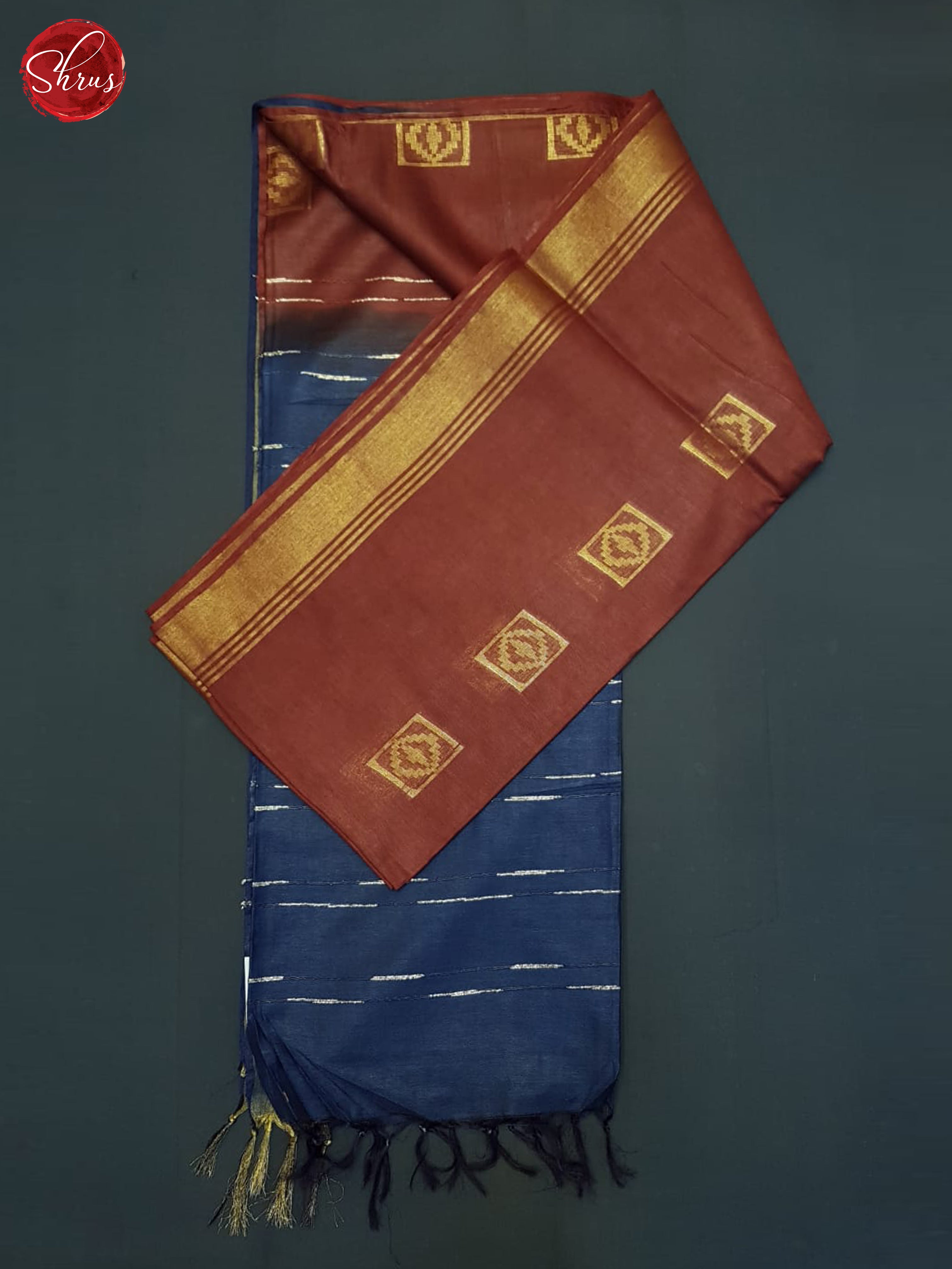 Arraku Maroon And Blue- Semi Tussar Saree - Shop on ShrusEternity.com