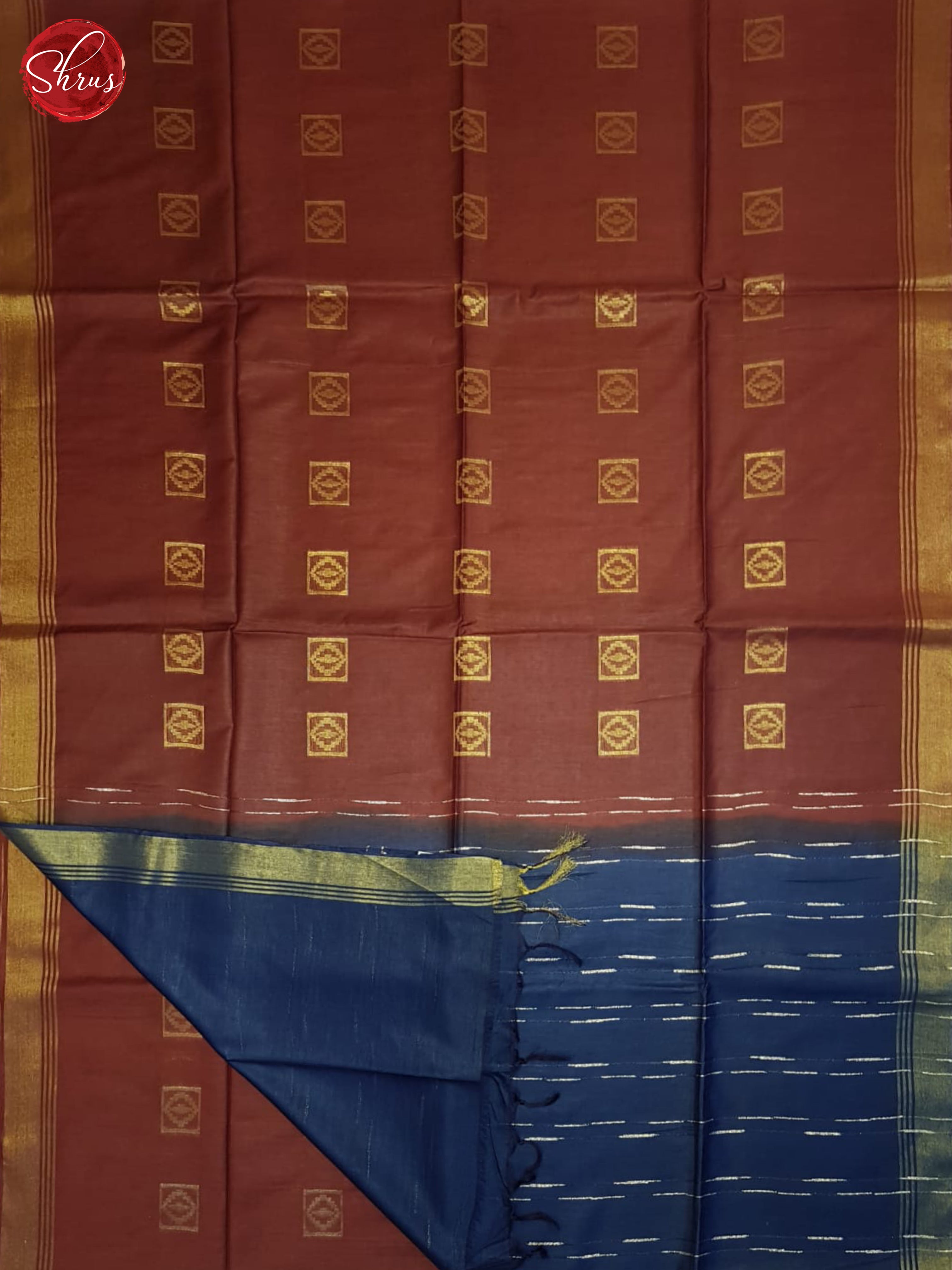 Arraku Maroon And Blue- Semi Tussar Saree - Shop on ShrusEternity.com