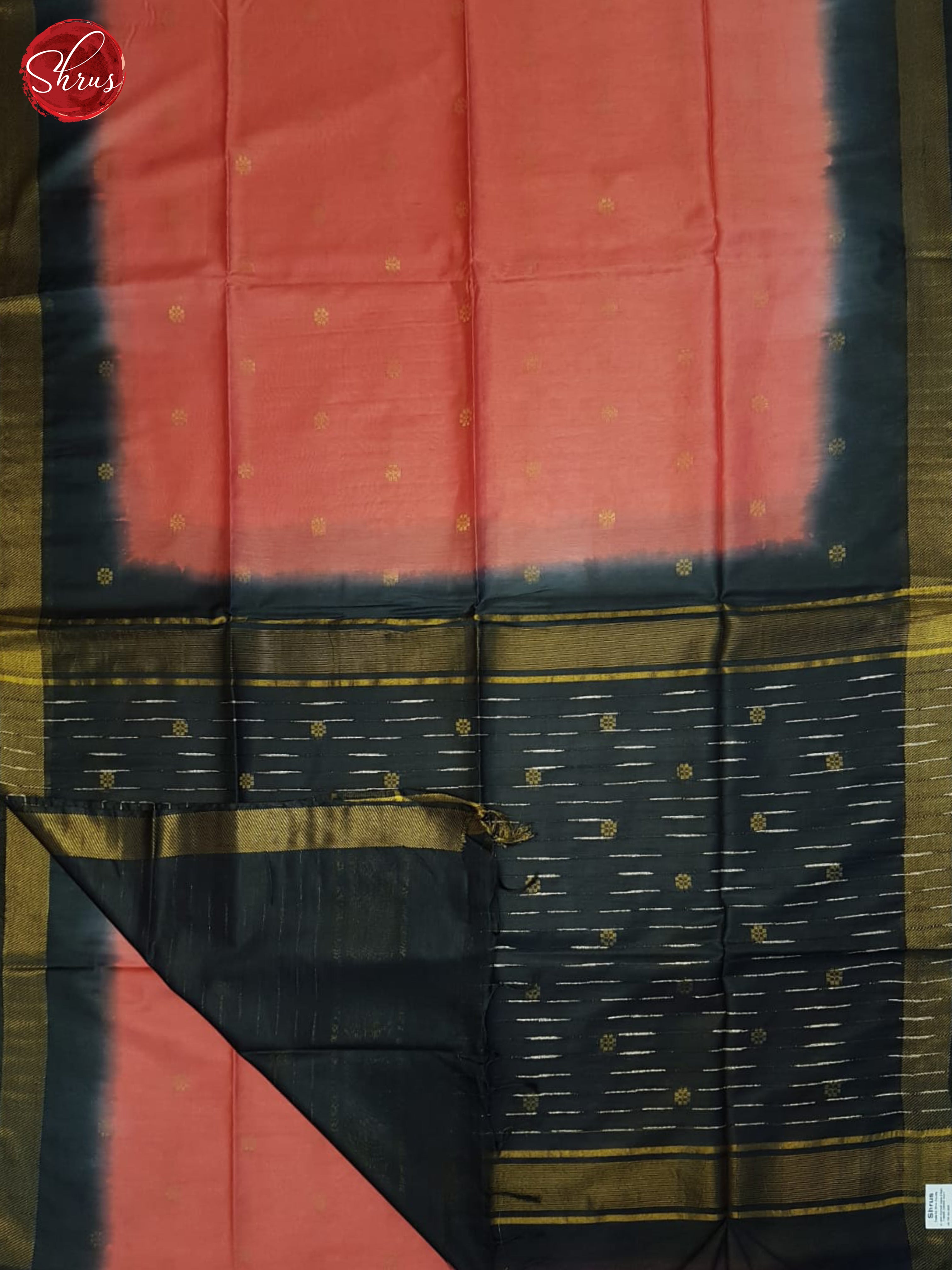 Red And Black- Semi Tussar Saree - Shop on ShrusEternity.com