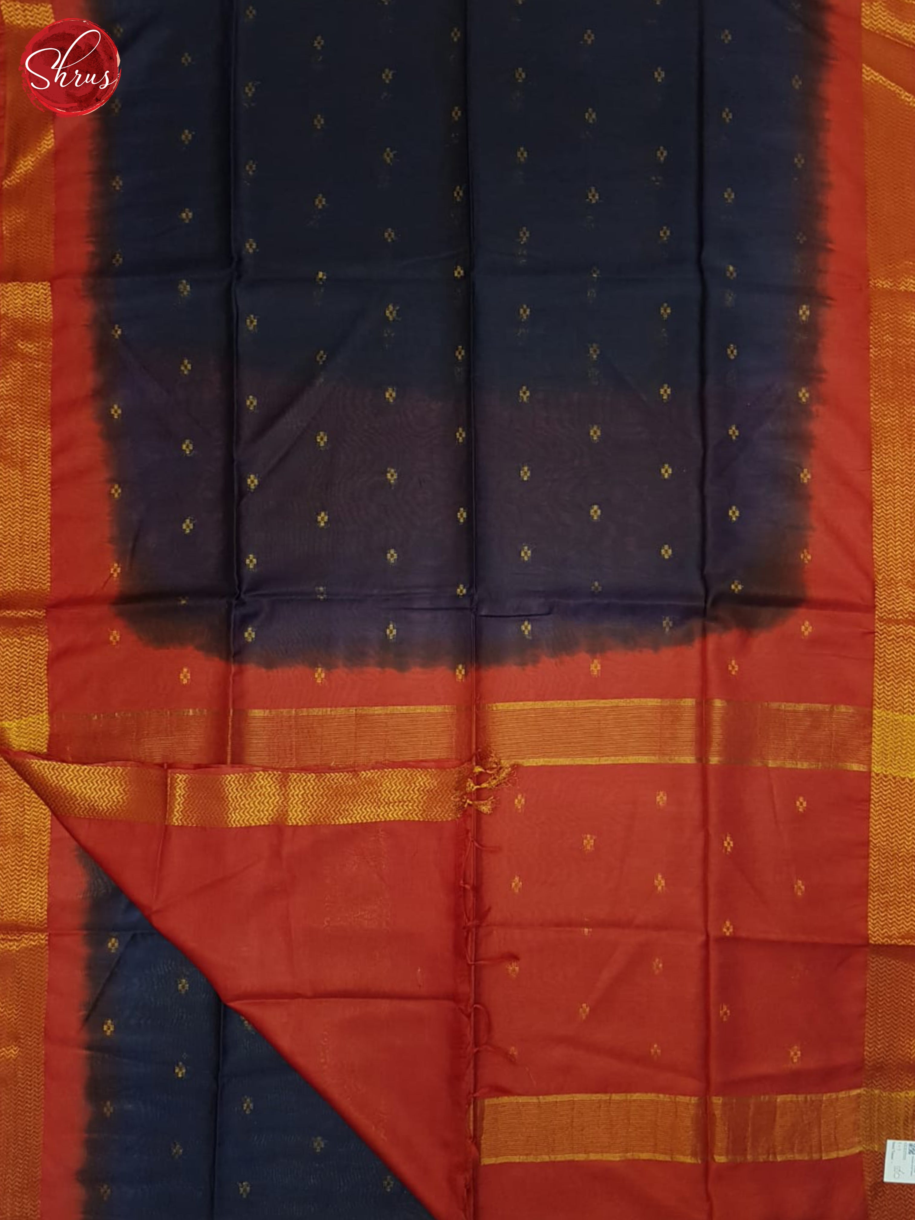 Blue And Red- Semi TussarSaree - Shop on ShrusEternity.com