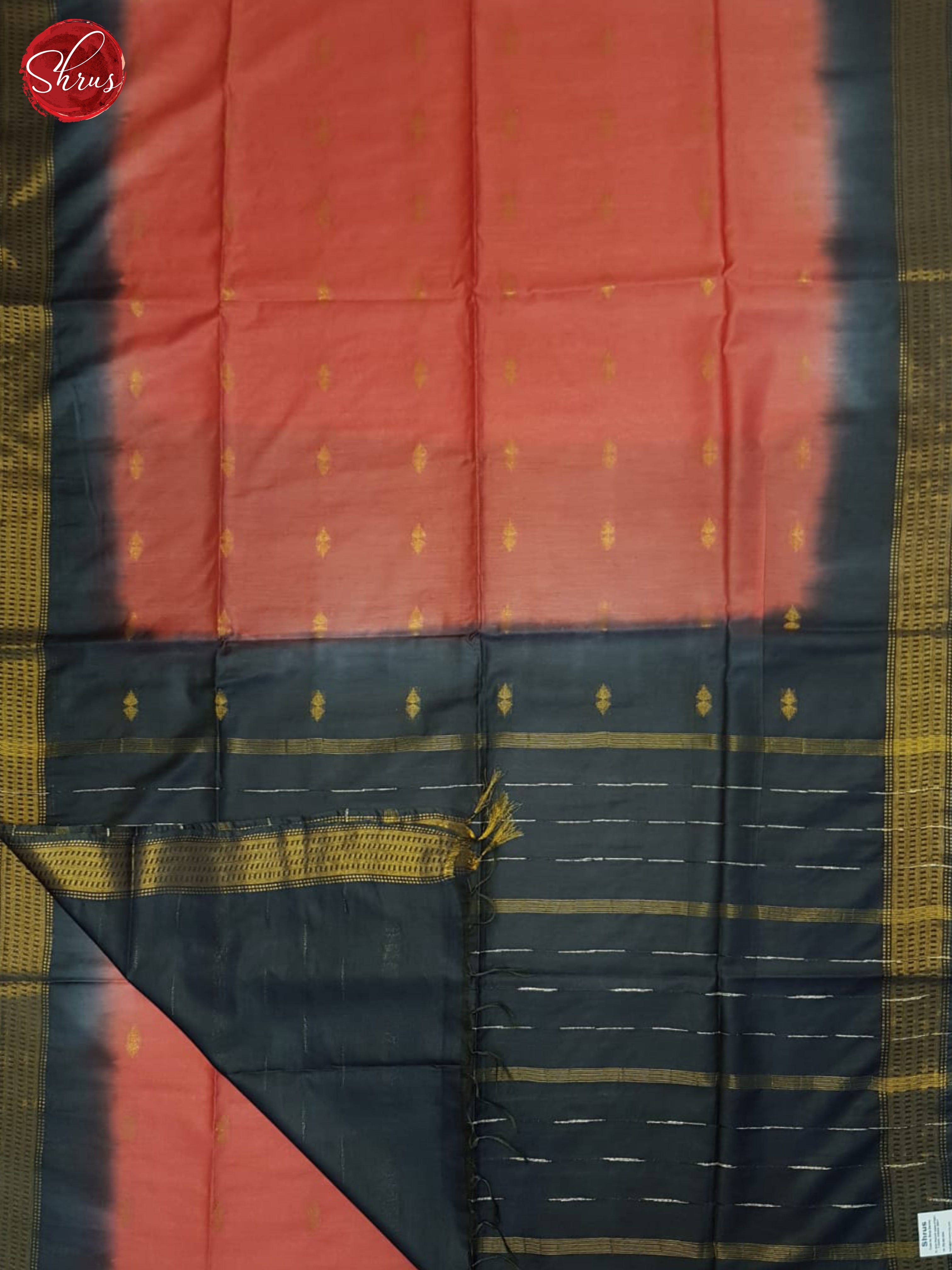 Red And Grey- Semi Tussar Saree - Shop on ShrusEternity.com