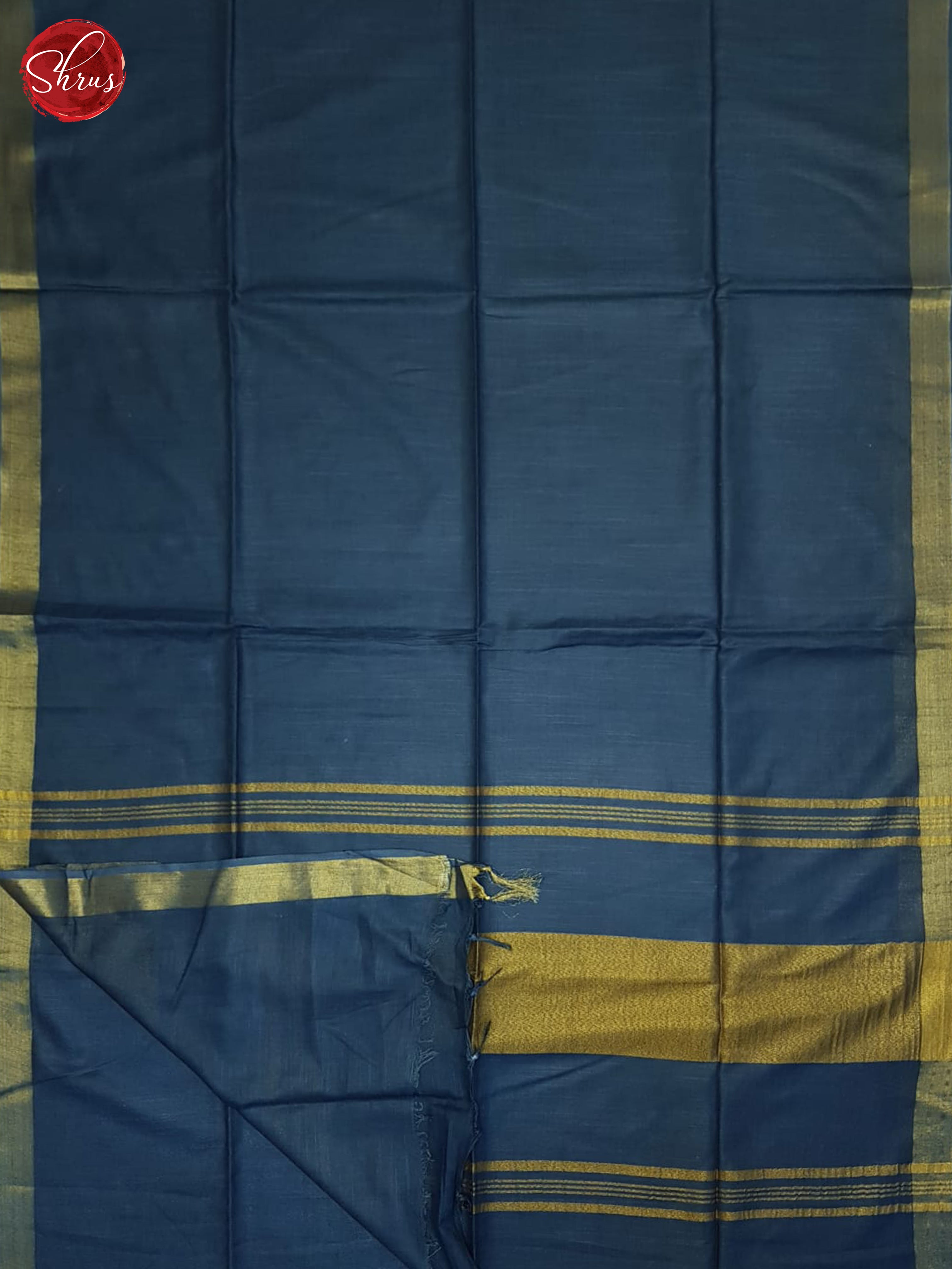 Blue(Single Tone)- Linen Cotton Saree - Shop on ShrusEternity.com