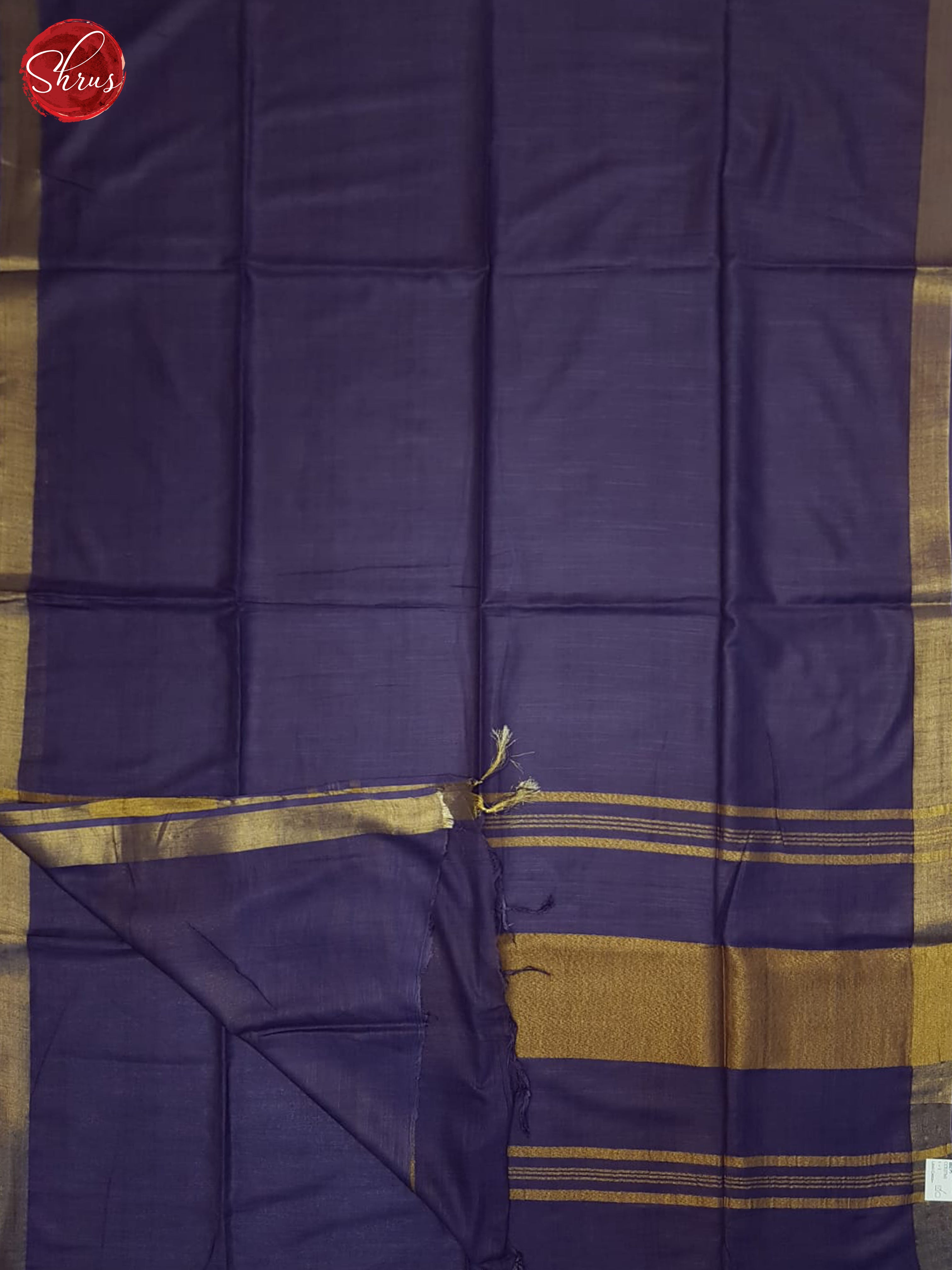 Eggplant(Single Tone)- Linen Cotton saree - Shop on ShrusEternity.com