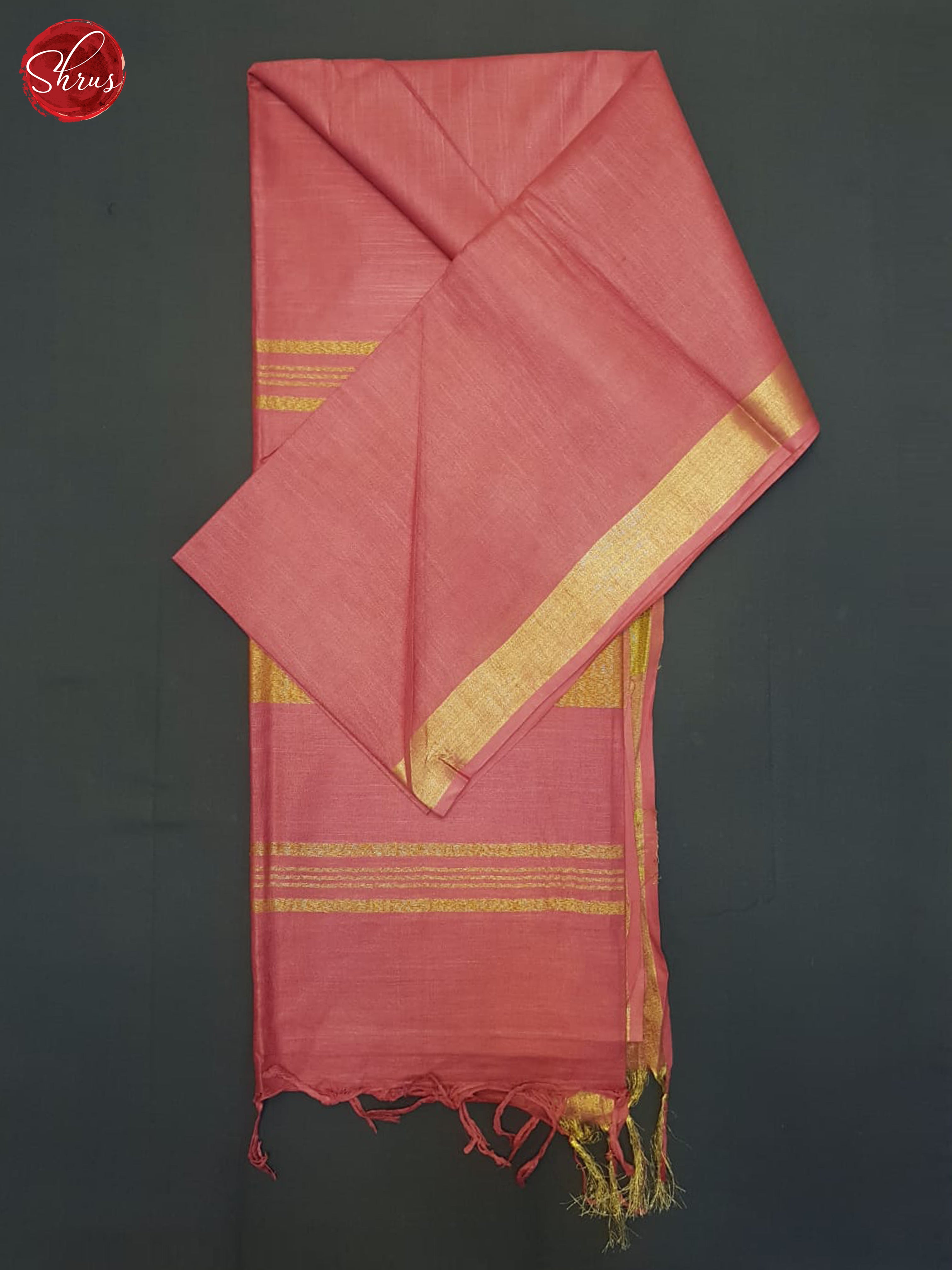 Pink(Single Tone)- Linen Cotton Saree - Shop on ShrusEternity.com