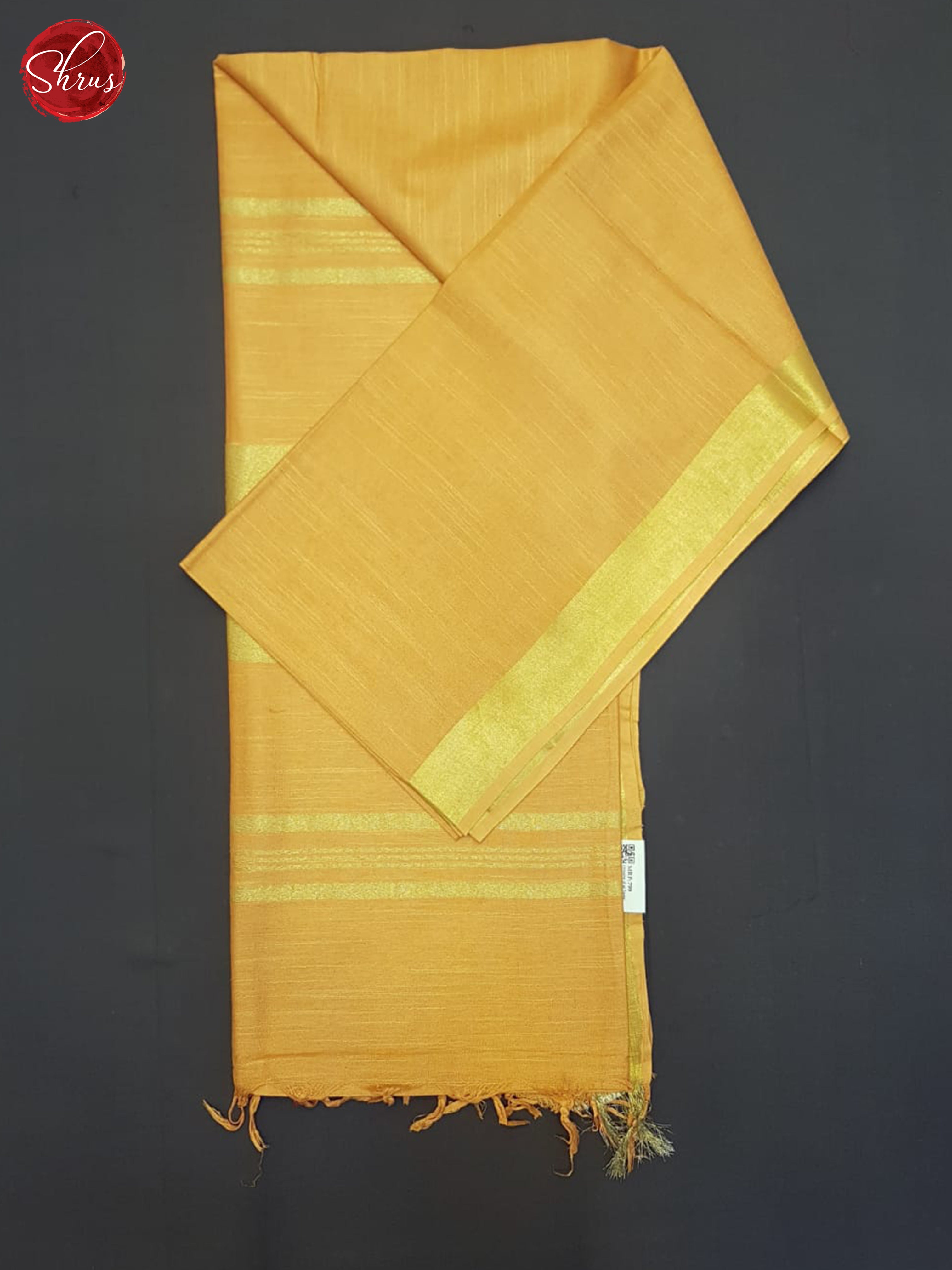 Peach Orange (Single tone)- Linen cotton Saree - Shop on ShrusEternity.com