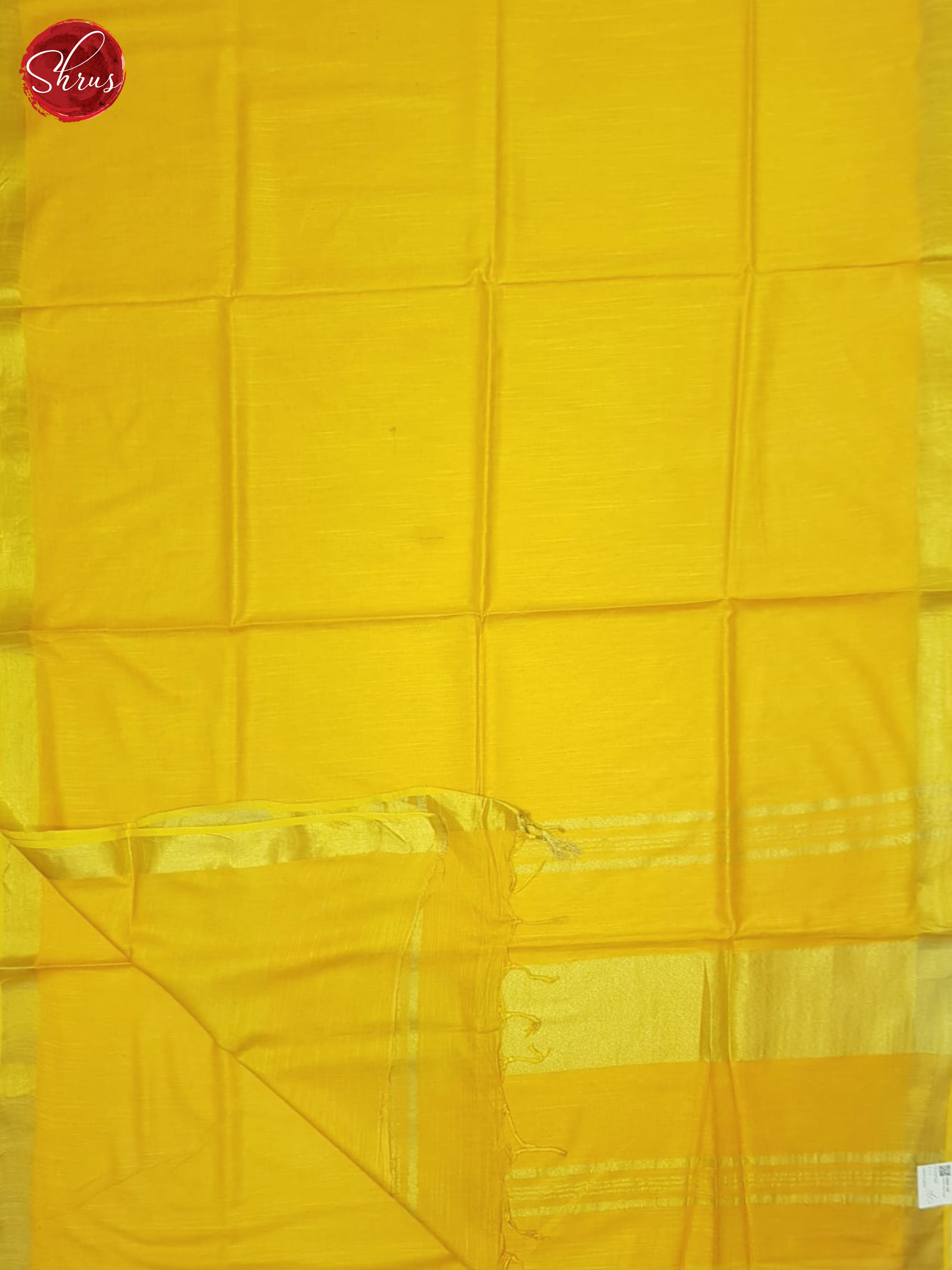 Yellow(Single Tone)- Linen Cotton Saree - Shop on ShrusEternity.com
