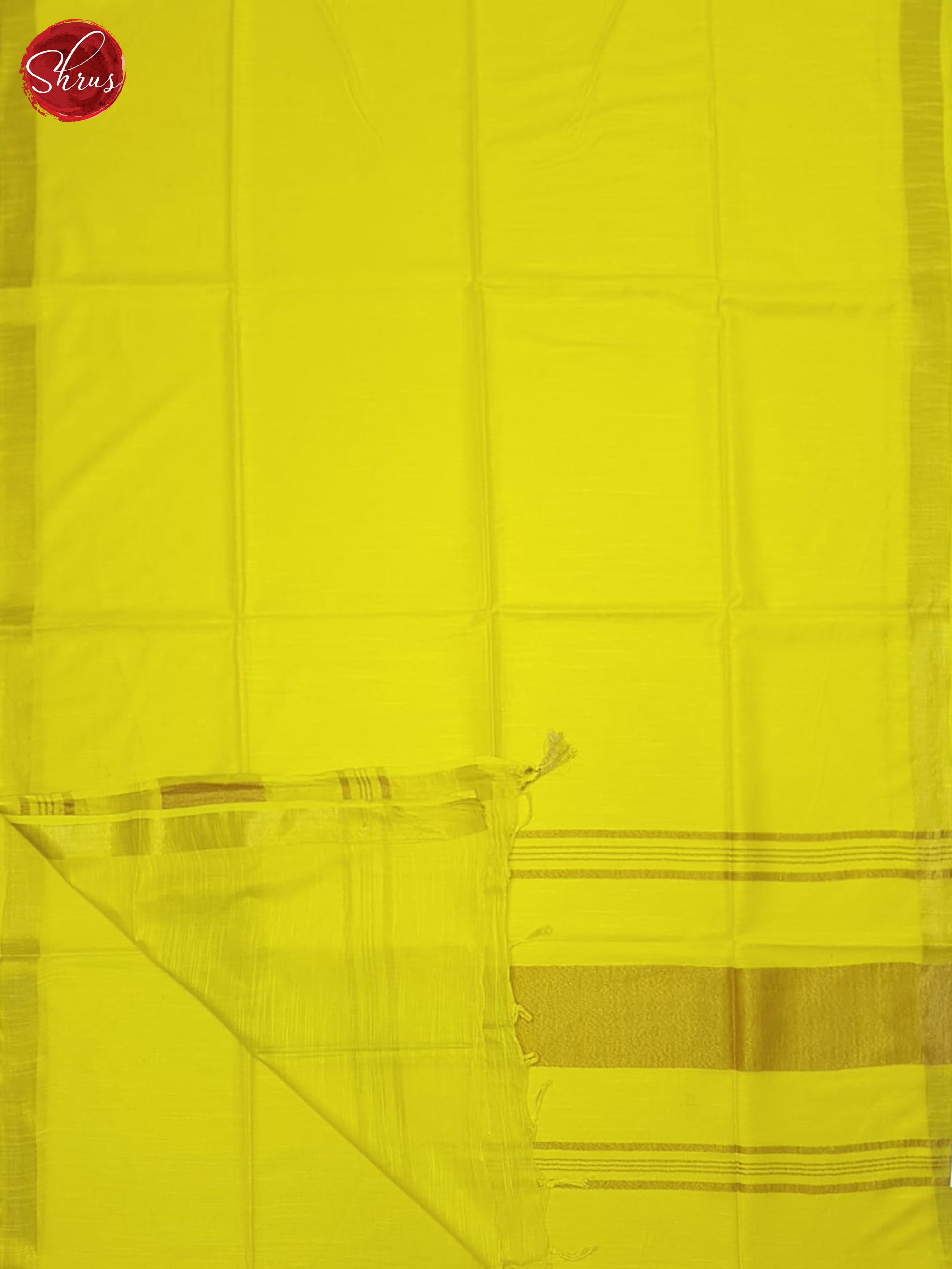 Yellow(Single Tone)- Linen Cotton Saree - Shop on ShrusEternity.com