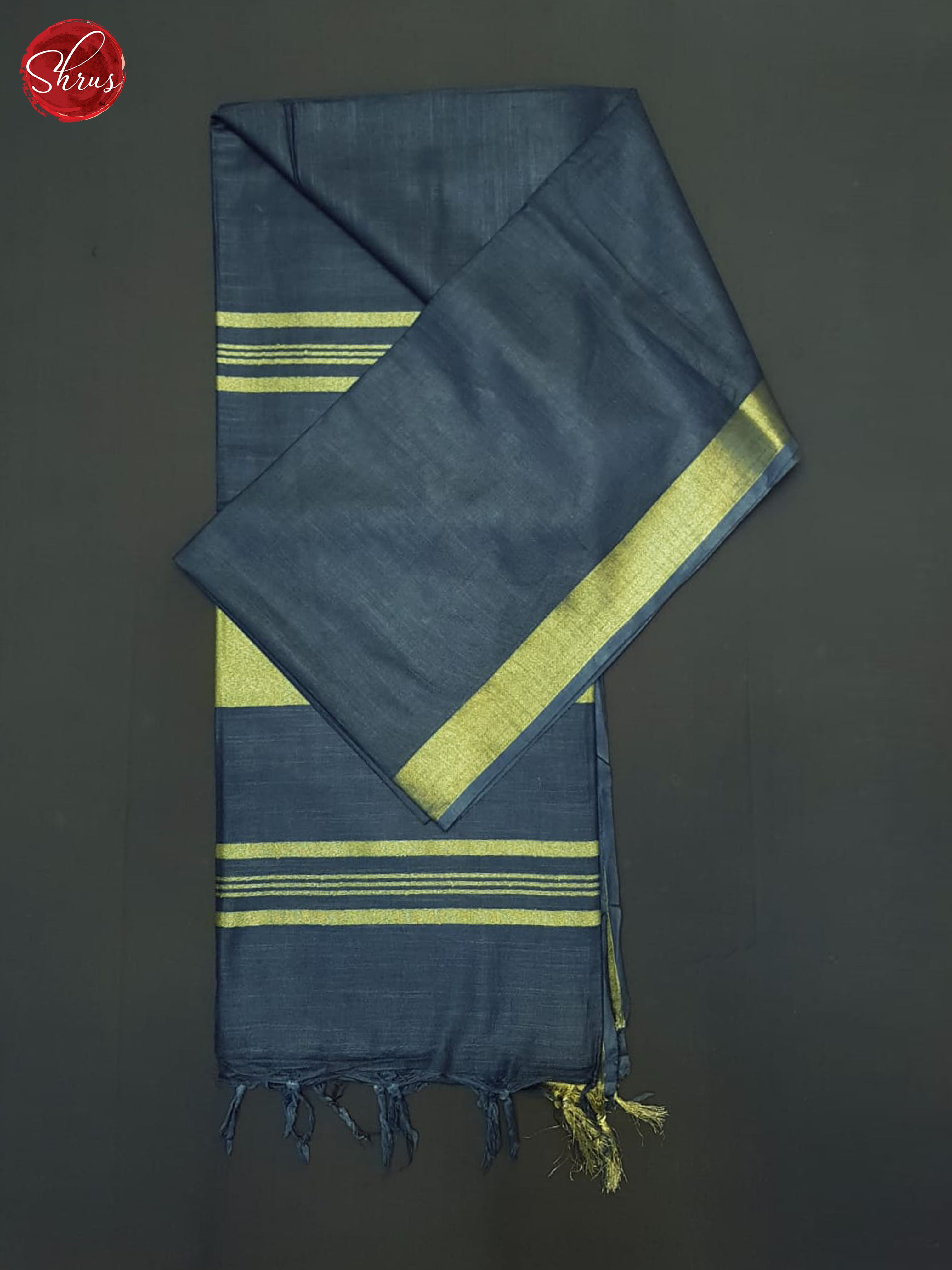Grey(Single Tone)- Linen Cotton Saree - Shop on ShrusEternity.com