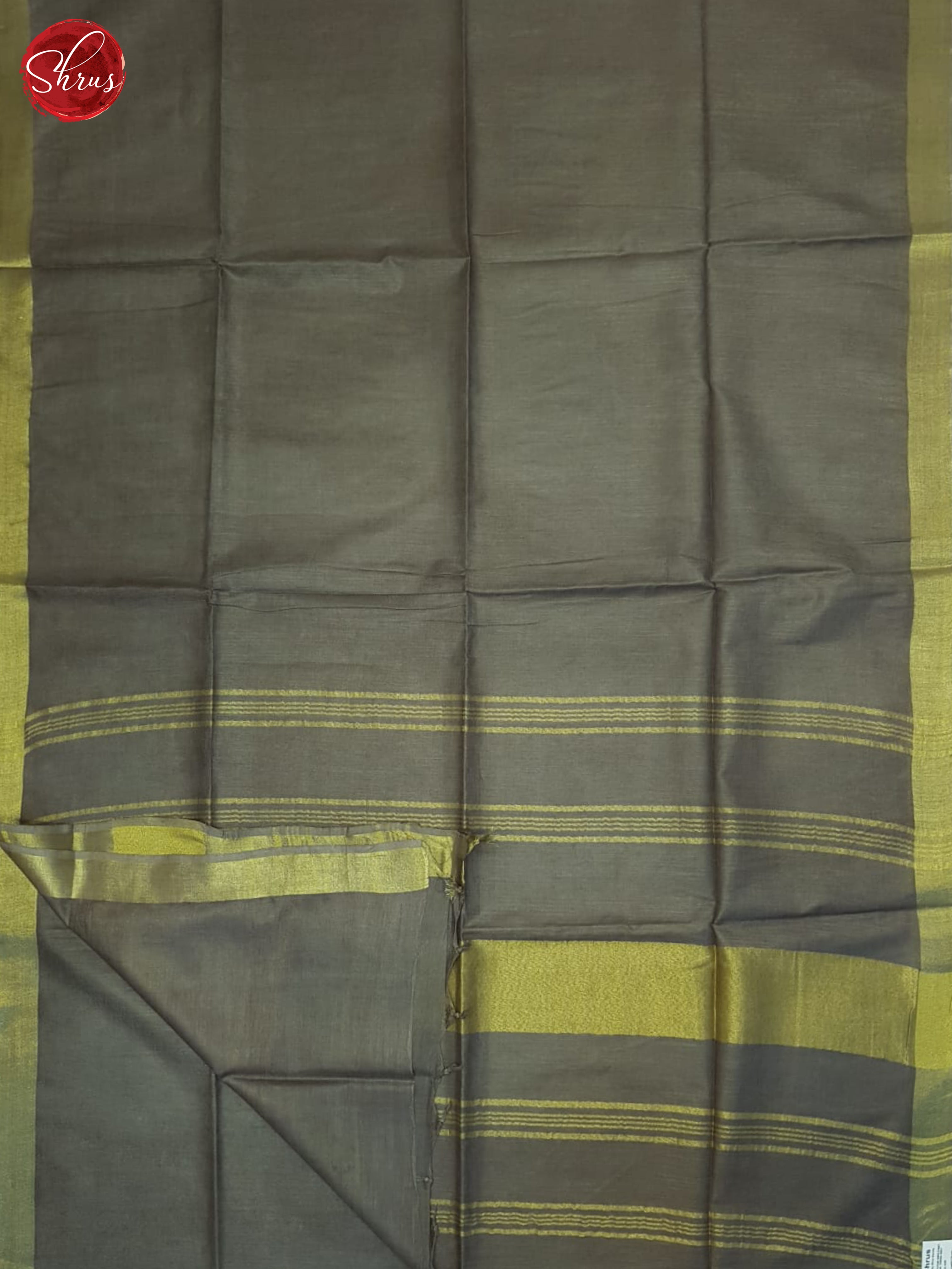 Grey(Single Tone)- Linen Cotton Saree - Shop on ShrusEternity.com