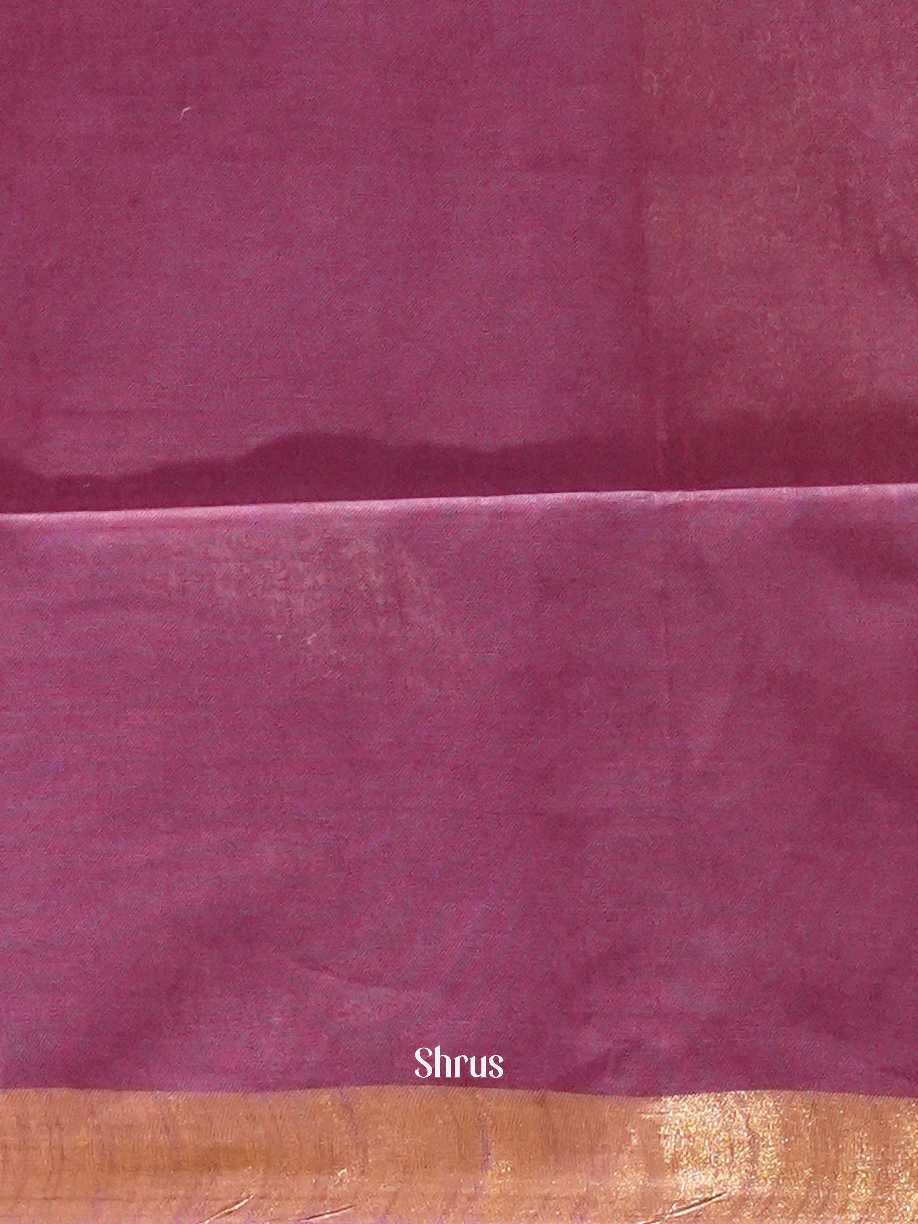 Purple(Single Tone)- Linen Cotton Saree - Shop on ShrusEternity.com