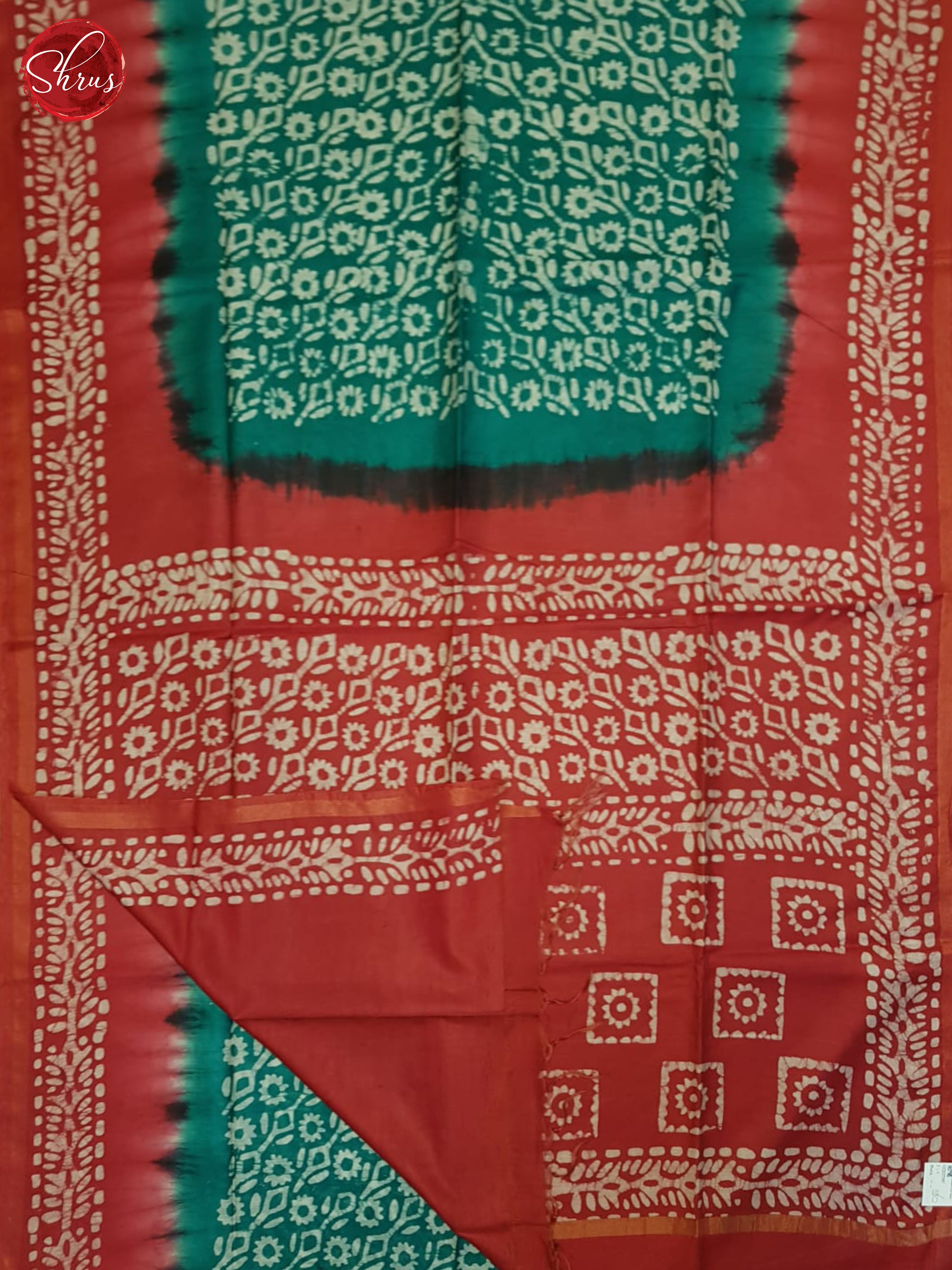 Green & Red - Bhatik Saree - Shop on ShrusEternity.com