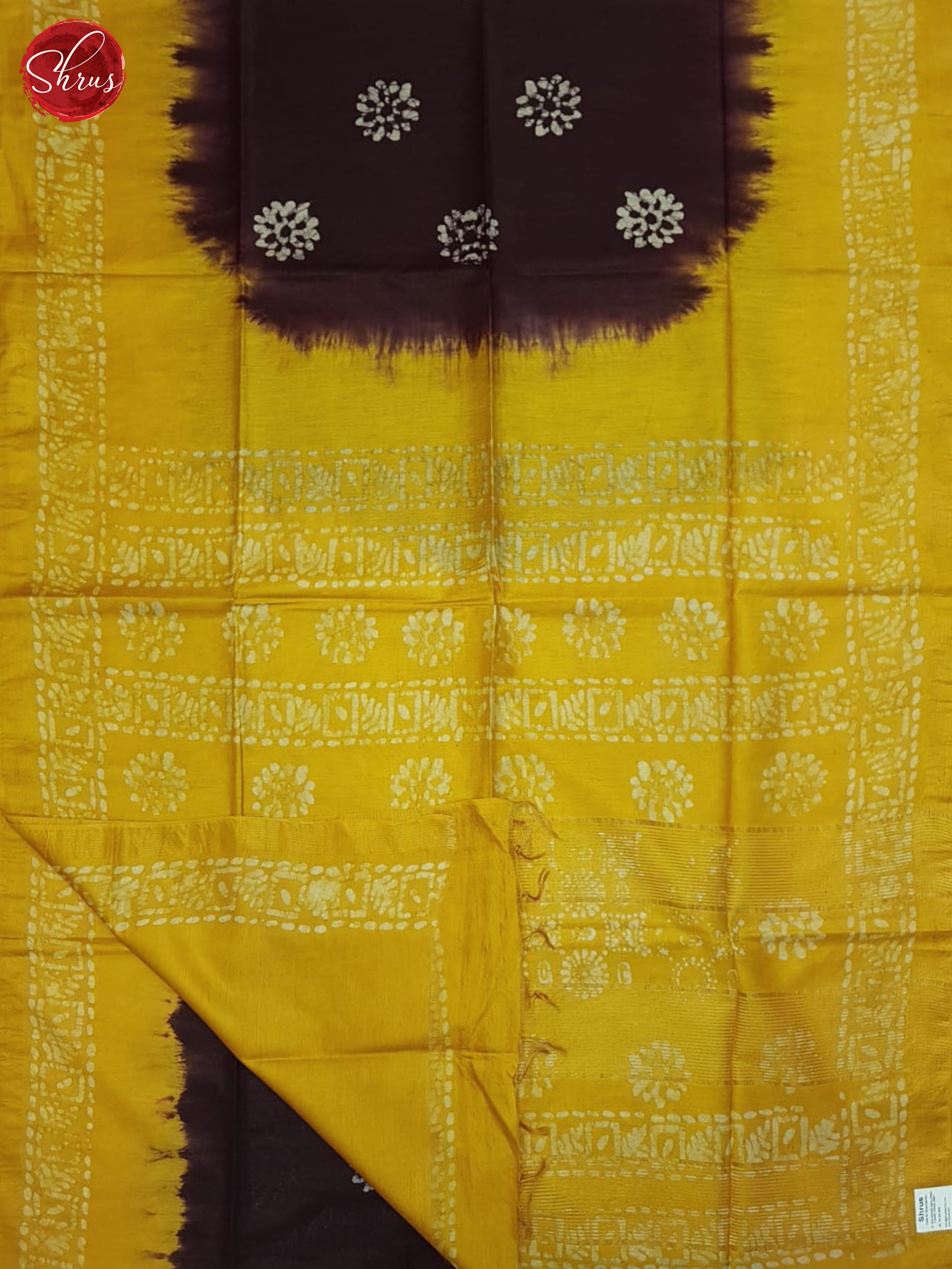 Brown & Yellow - Bhatik Saree - Shop on ShrusEternity.com