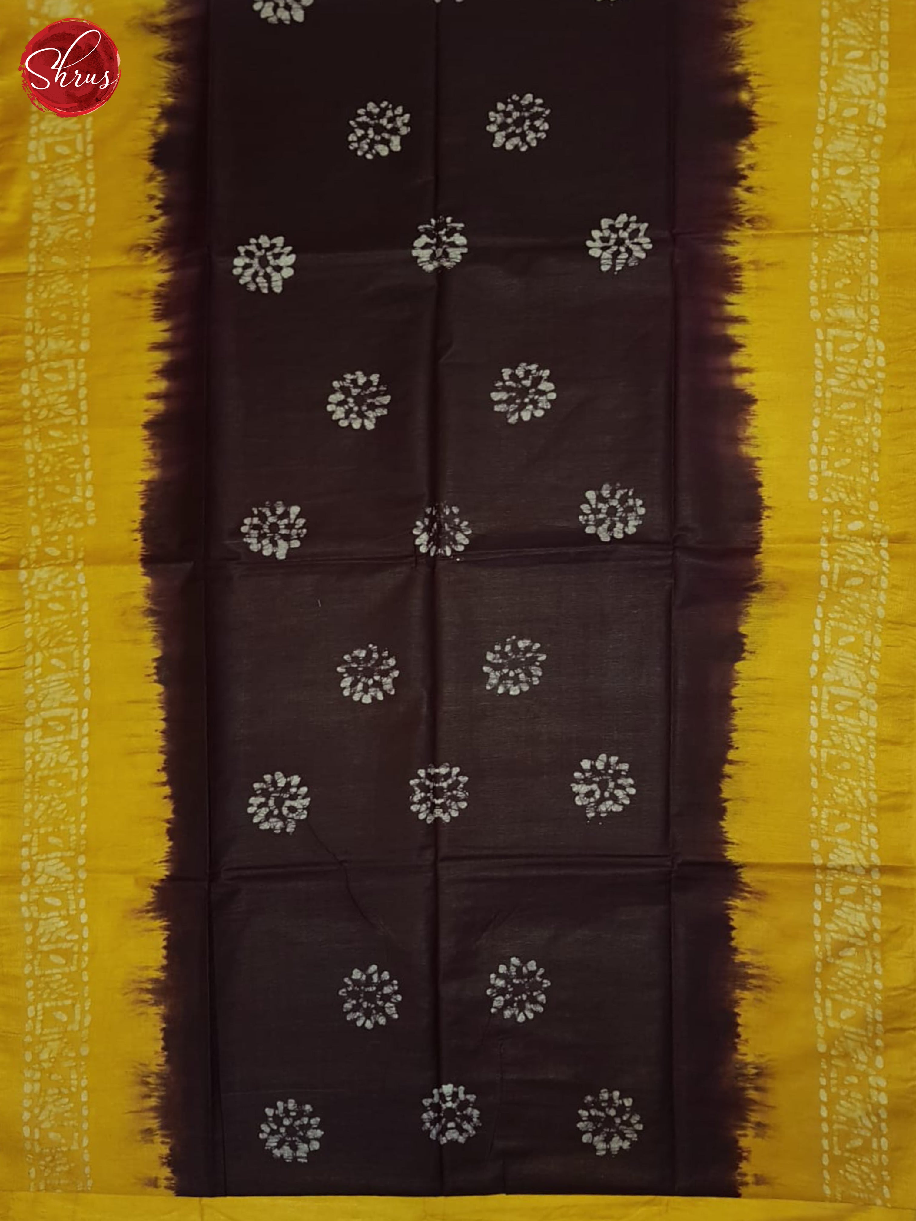 Brown & Yellow - Bhatik Saree - Shop on ShrusEternity.com